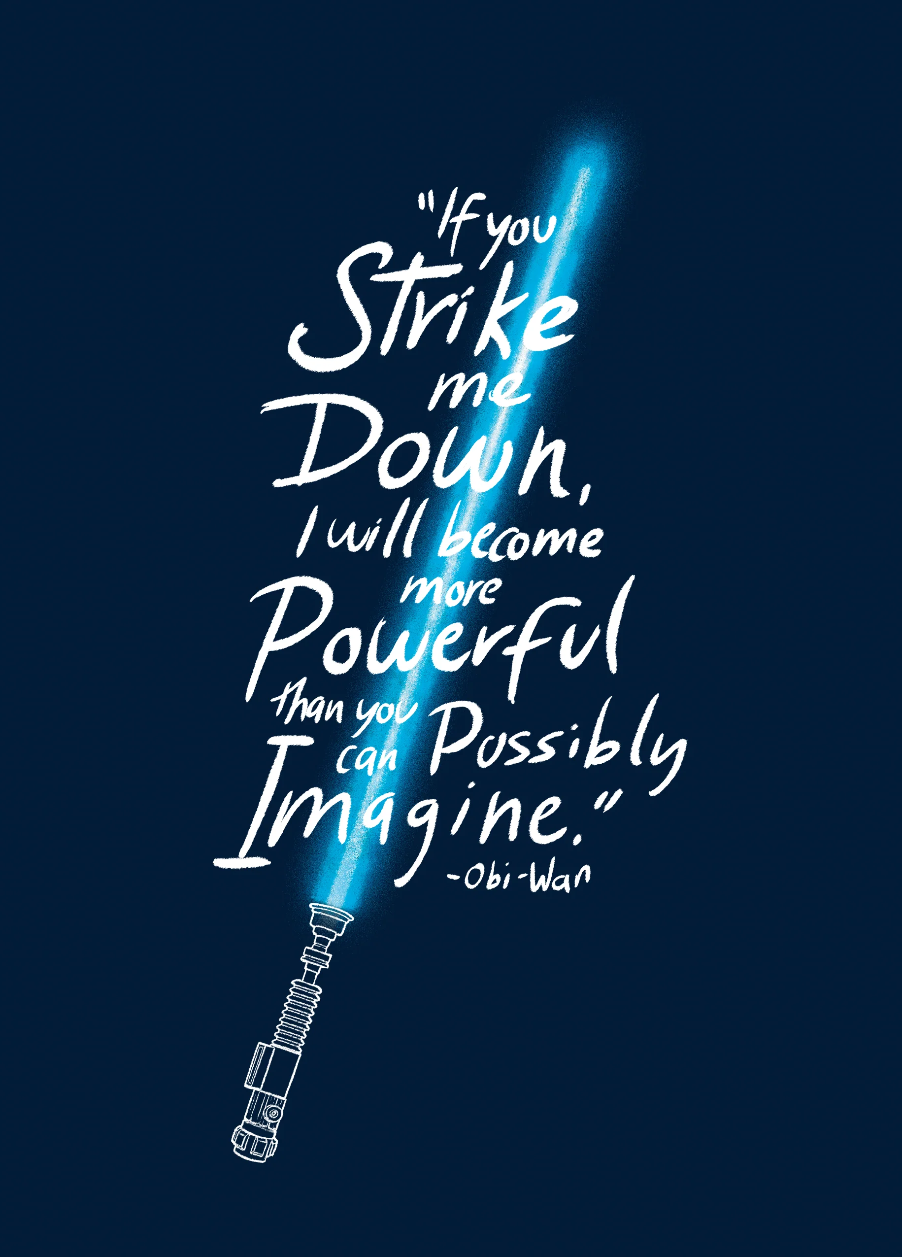 Personalised Star Wars™ Blue Lightsaber Any Occasion Card