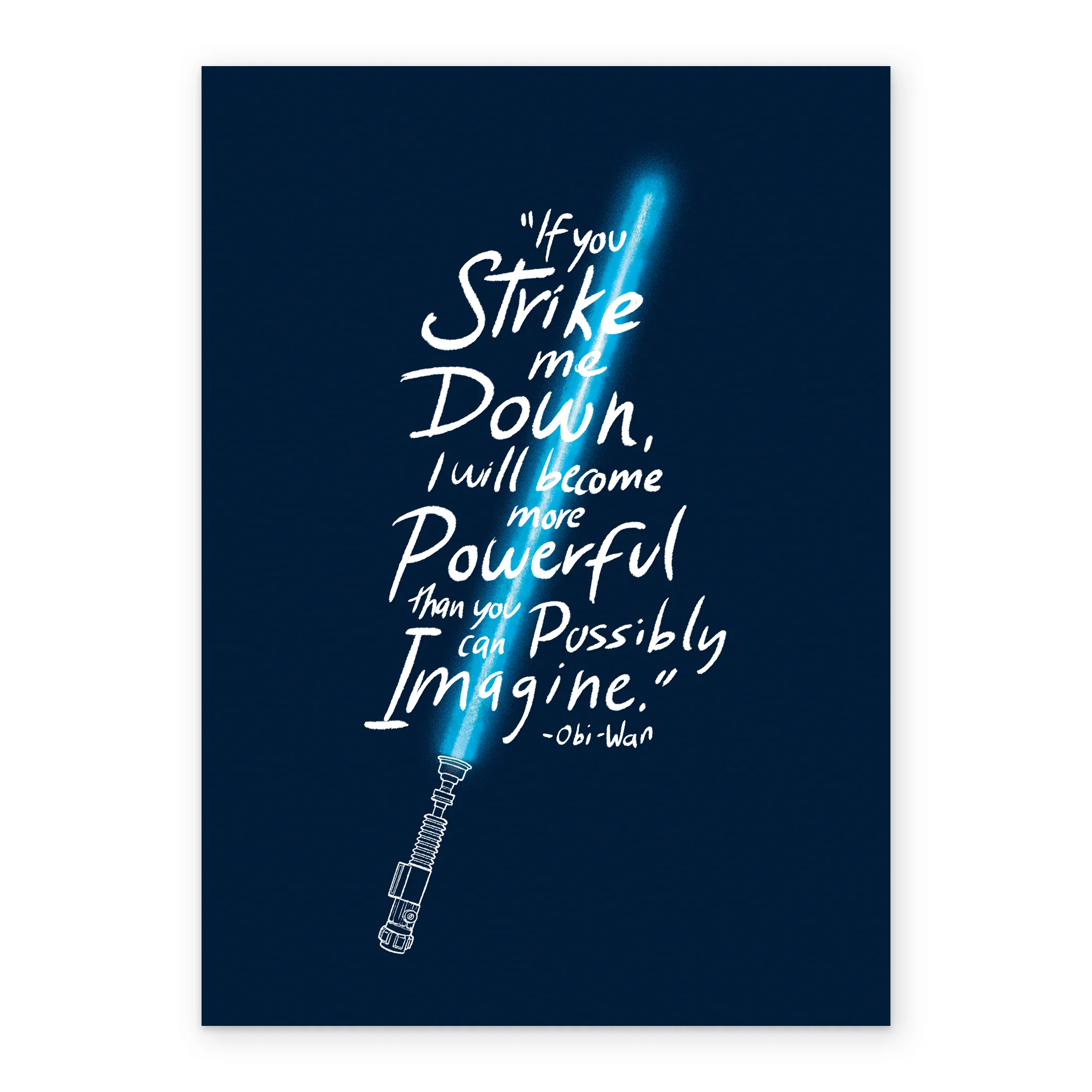 Personalised Star Wars™ Blue Lightsaber Any Occasion Card - Image 2