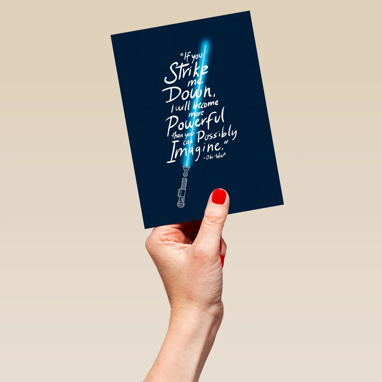 Personalised Star Wars™ Blue Lightsaber Any Occasion Card - Image 5