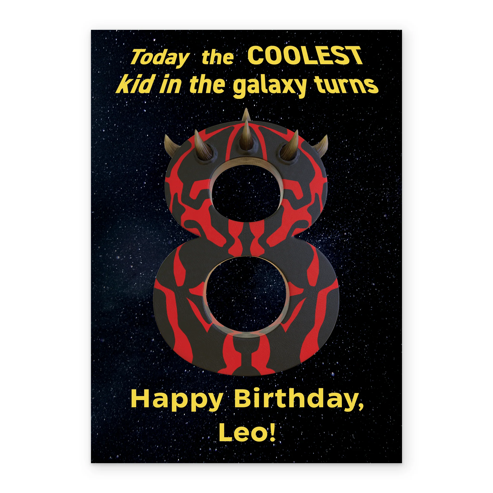 Personalised Star Wars™ Darth Maul 8th Birthday Card - Image 2