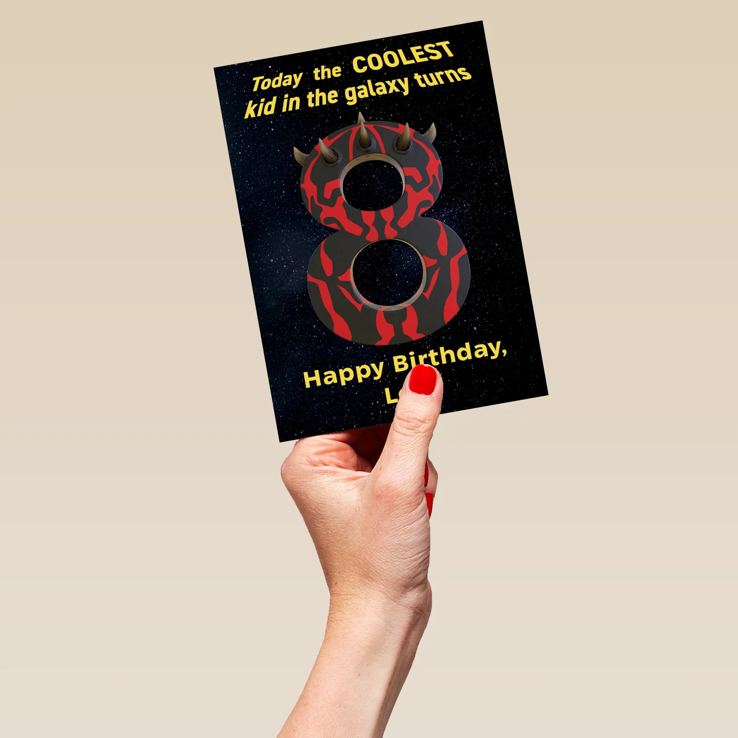 Personalised Star Wars™ Darth Maul 8th Birthday Card - Image 5