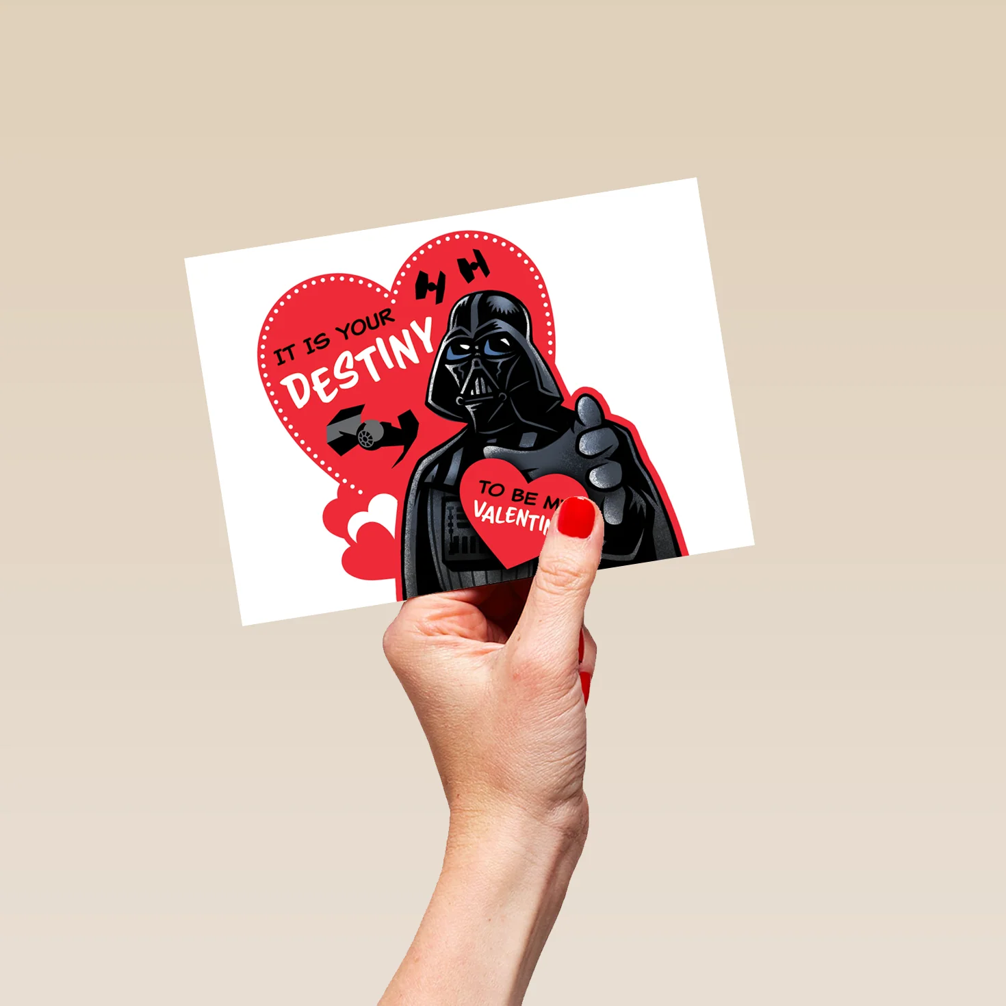 Personalised Star Wars™ Darth Vader & Heart Valentine's Day Card - Image 5