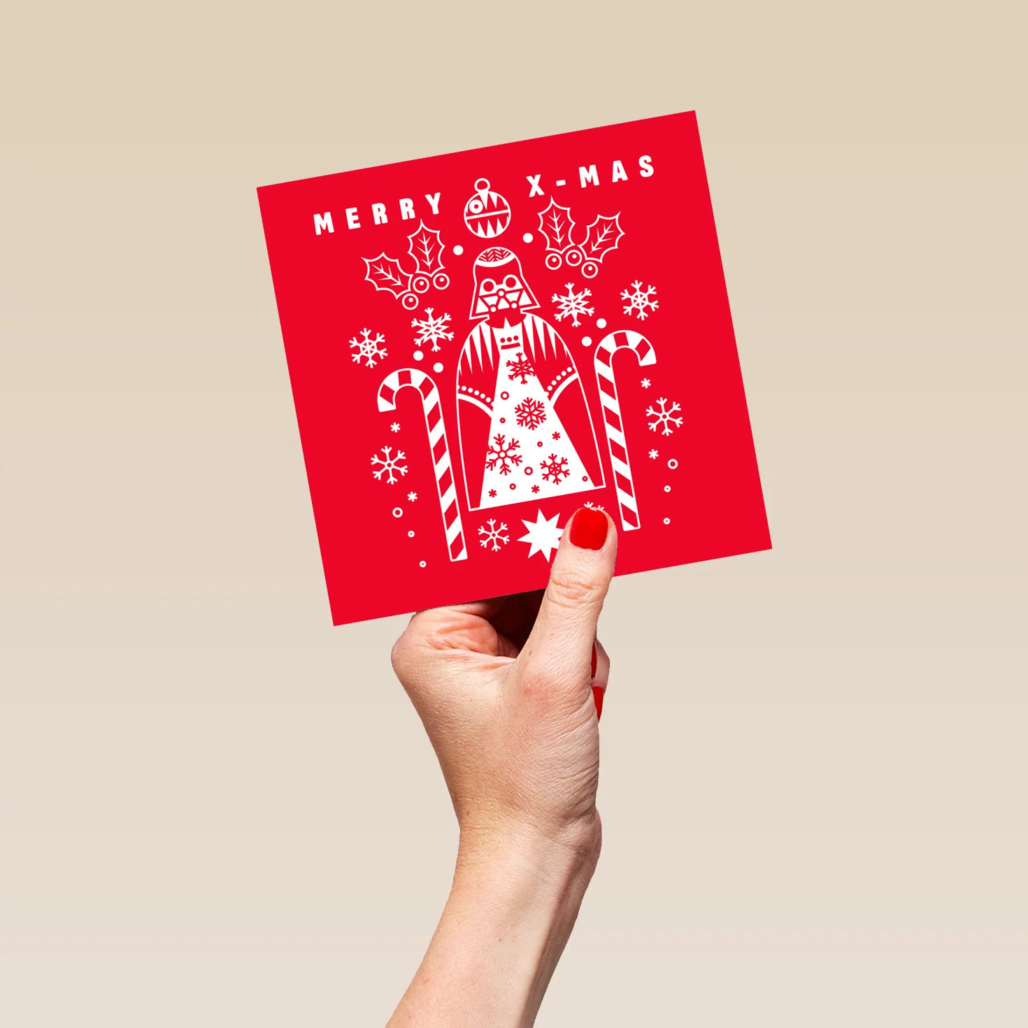 Personalised Star Wars™ Festive Darth Vader Christmas Card - Image 5