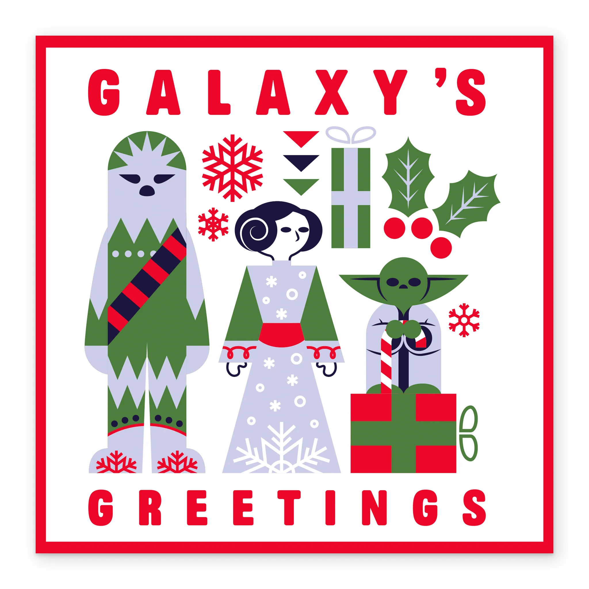 Personalised Star Wars™ Festive Icons Christmas Card - Image 2