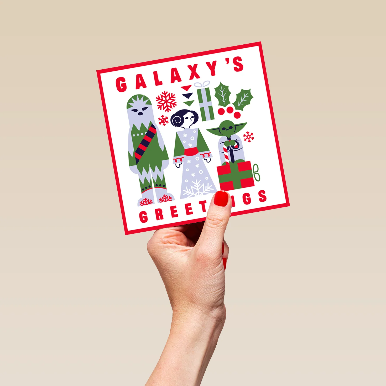 Personalised Star Wars™ Festive Icons Christmas Card - Image 5