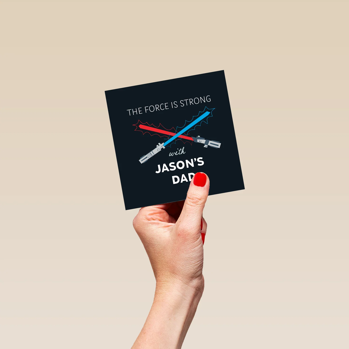 Personalised Star Wars™ Lightsabers Father's Day Card for Dad - Image 4