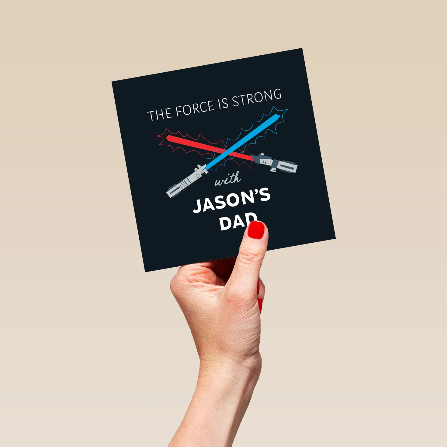 Personalised Star Wars™ Lightsabers Father's Day Card for Dad - Image 5