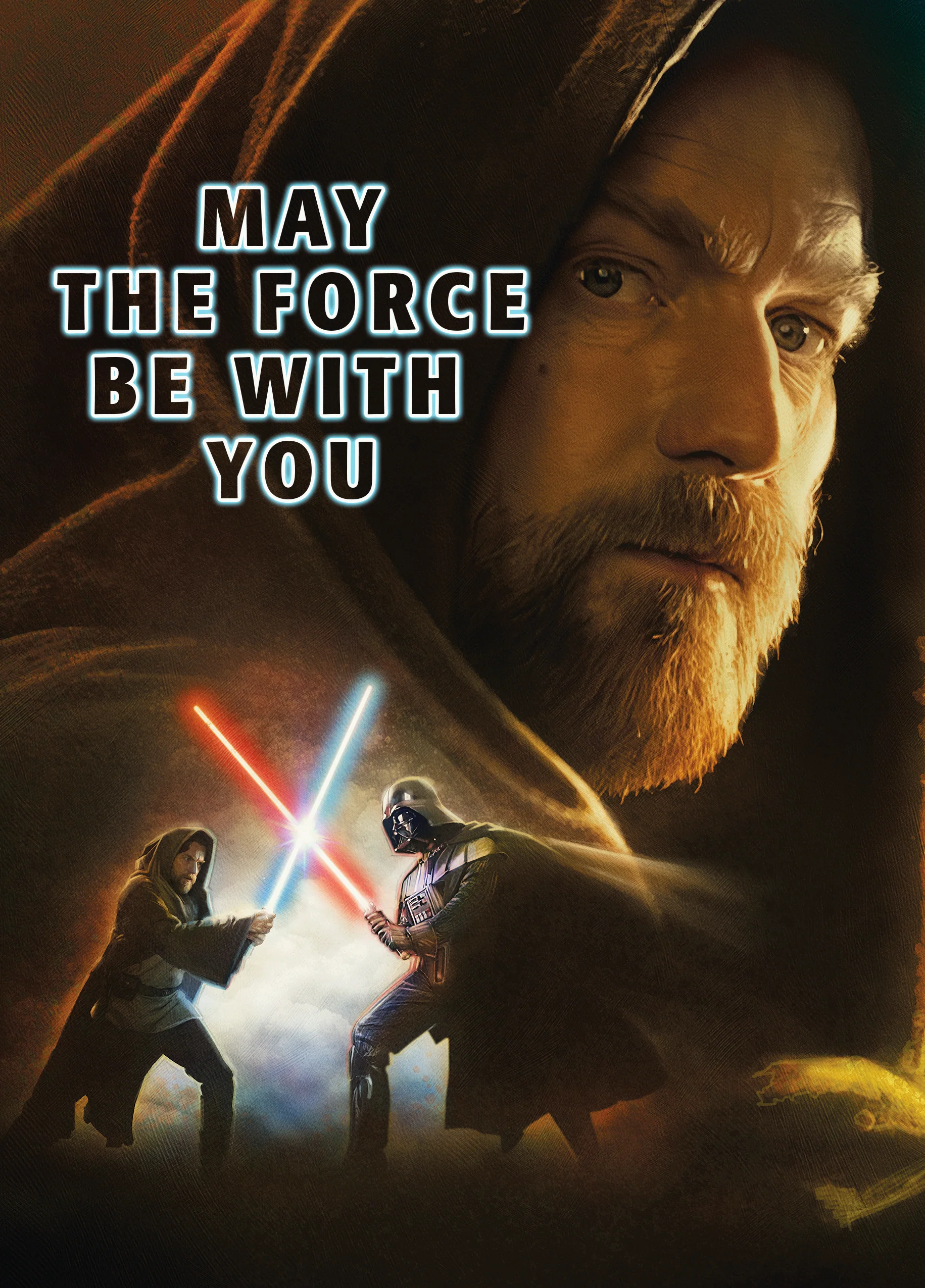 Personalised Star Wars™ Obi Wan Kenobi Birthday Card
