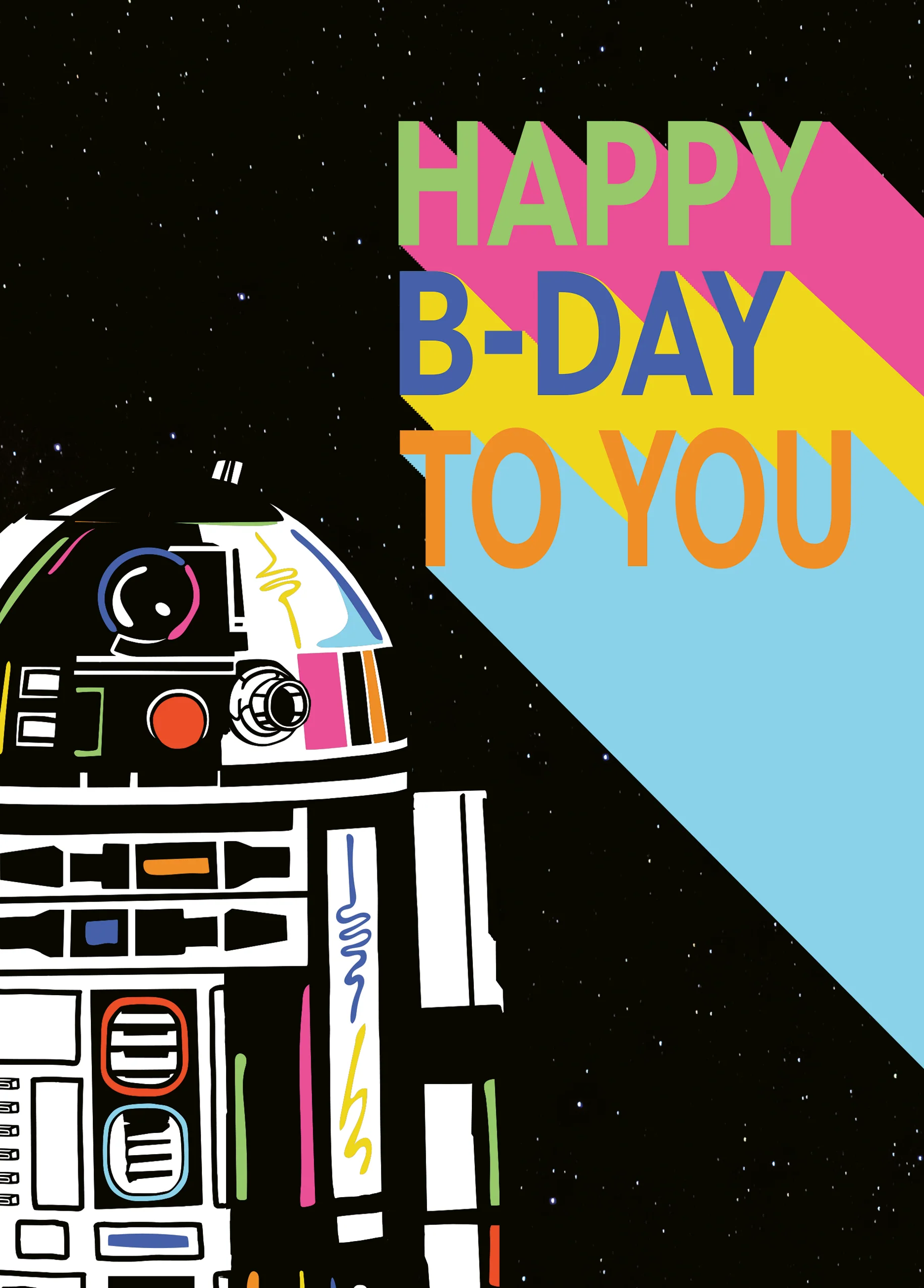 Personalised Star Wars™ R2-D2 'Happy B-Day' Birthday Card