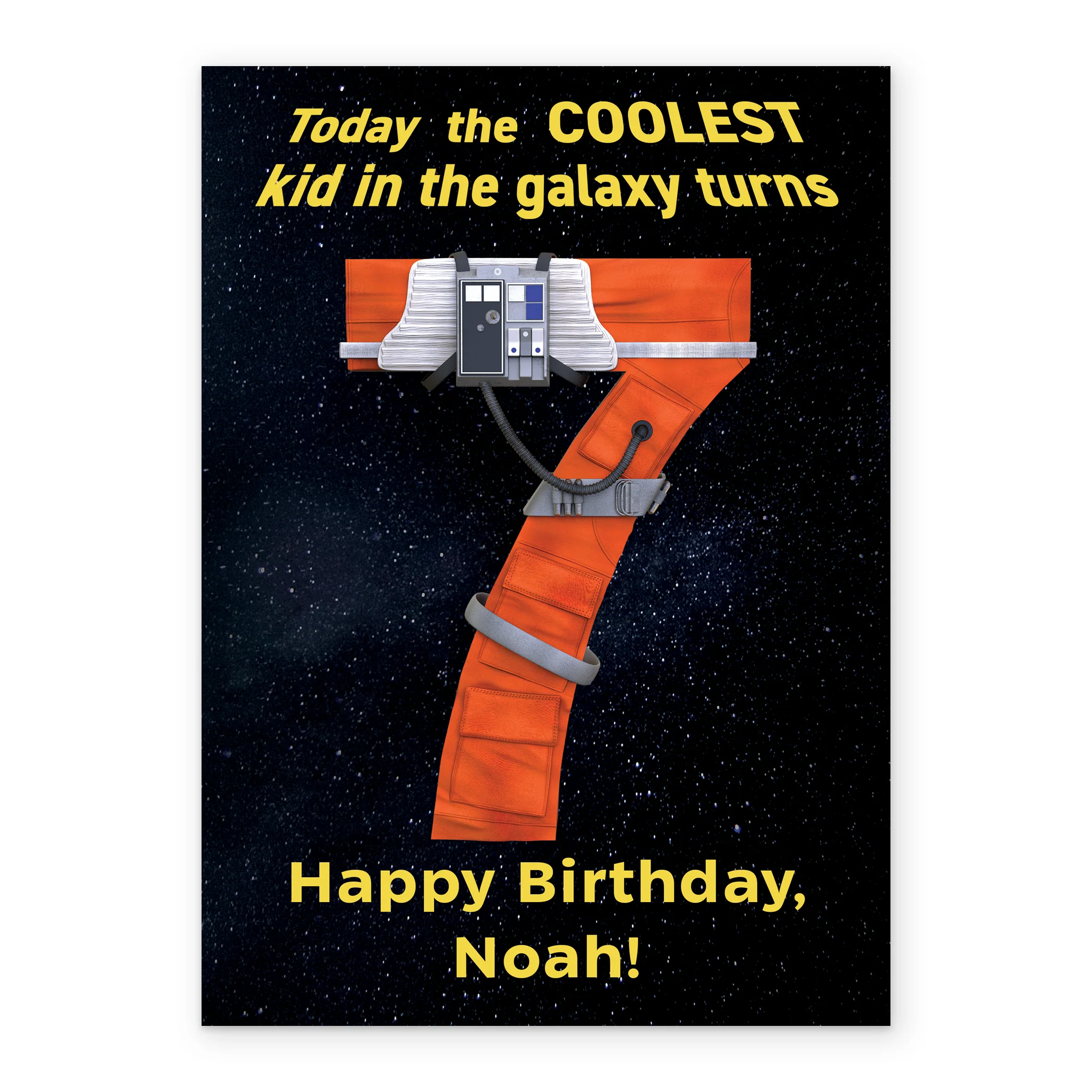 Personalised Star Wars™ Rebel X-Wing 7th Birthday Card - Image 2