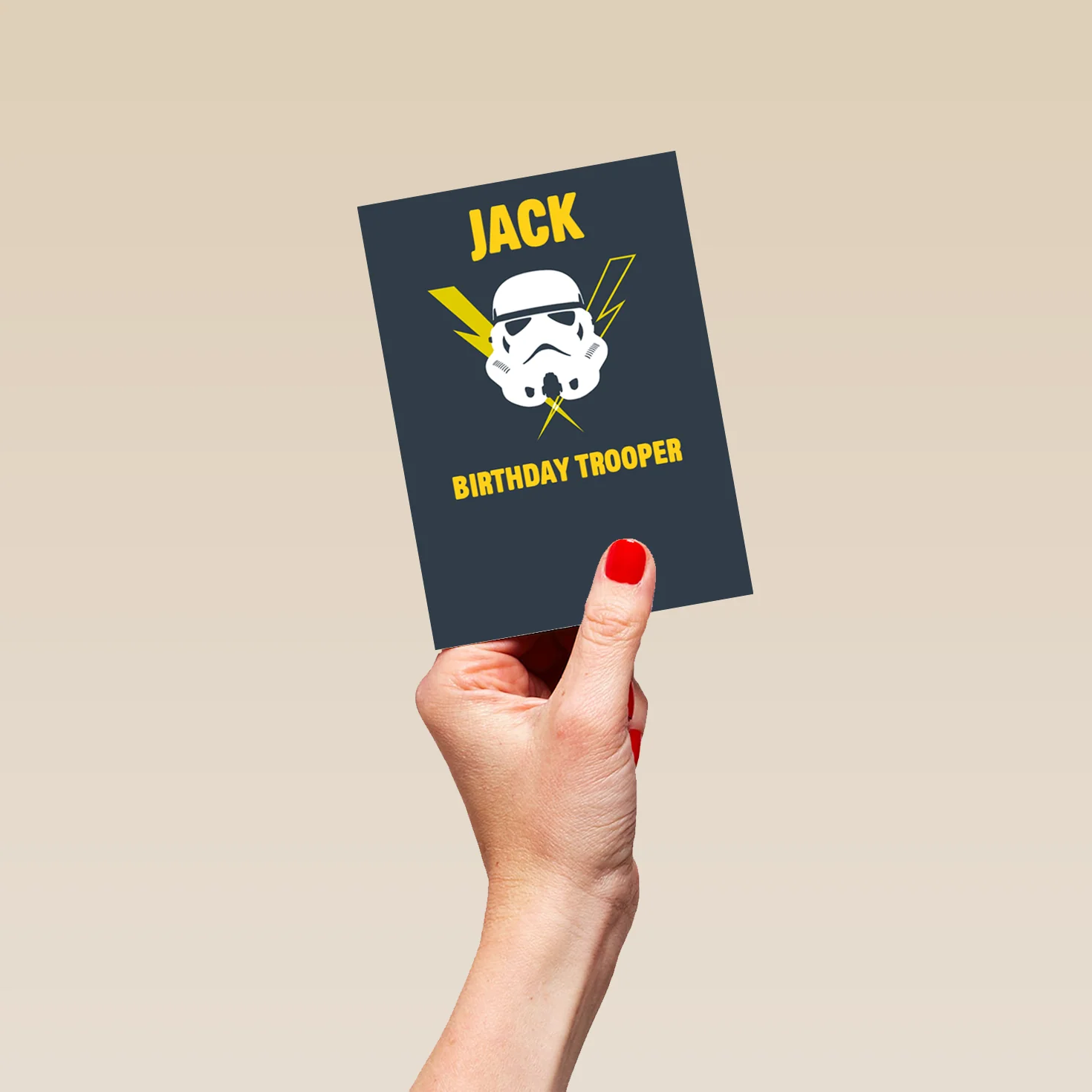 Personalised Star Wars™ Storm Trooper Birthday Card for Son - Image 4
