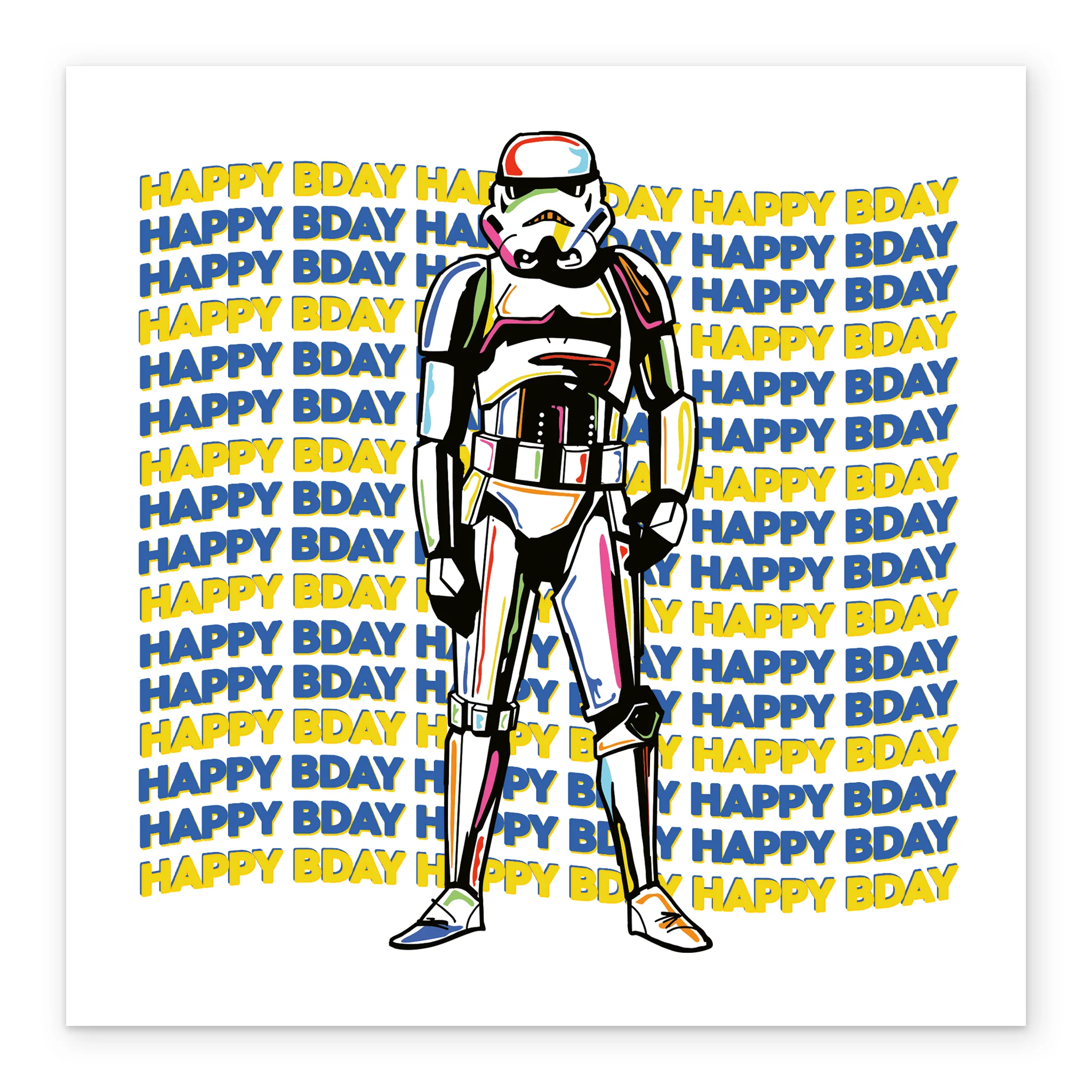 Personalised Star Wars™ Stormtrooper 'Happy Bday' Birthday Card - Image 2