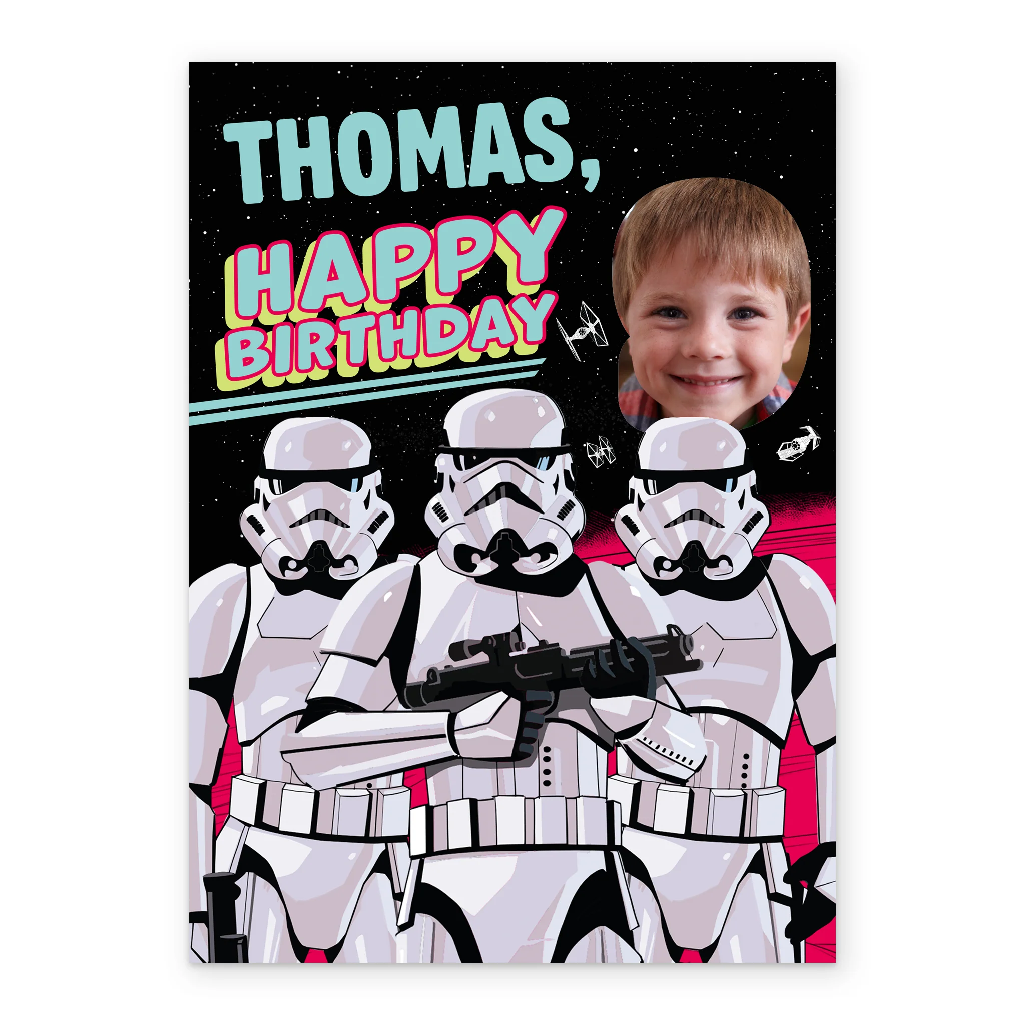 Personalised Star Wars™ Stormtroopers Photo Upload Birthday Card - Image 2