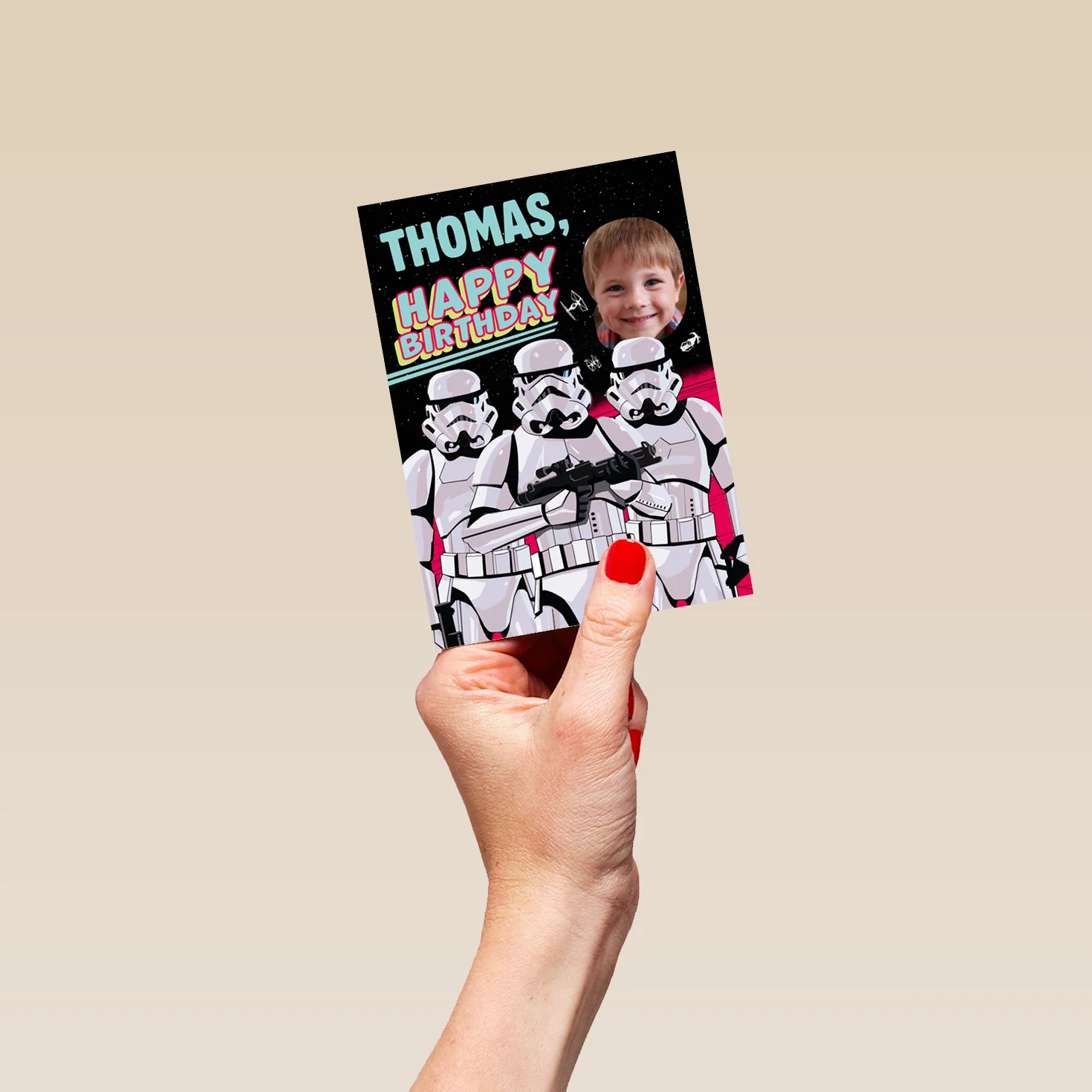 Personalised Star Wars™ Stormtroopers Photo Upload Birthday Card - Image 4