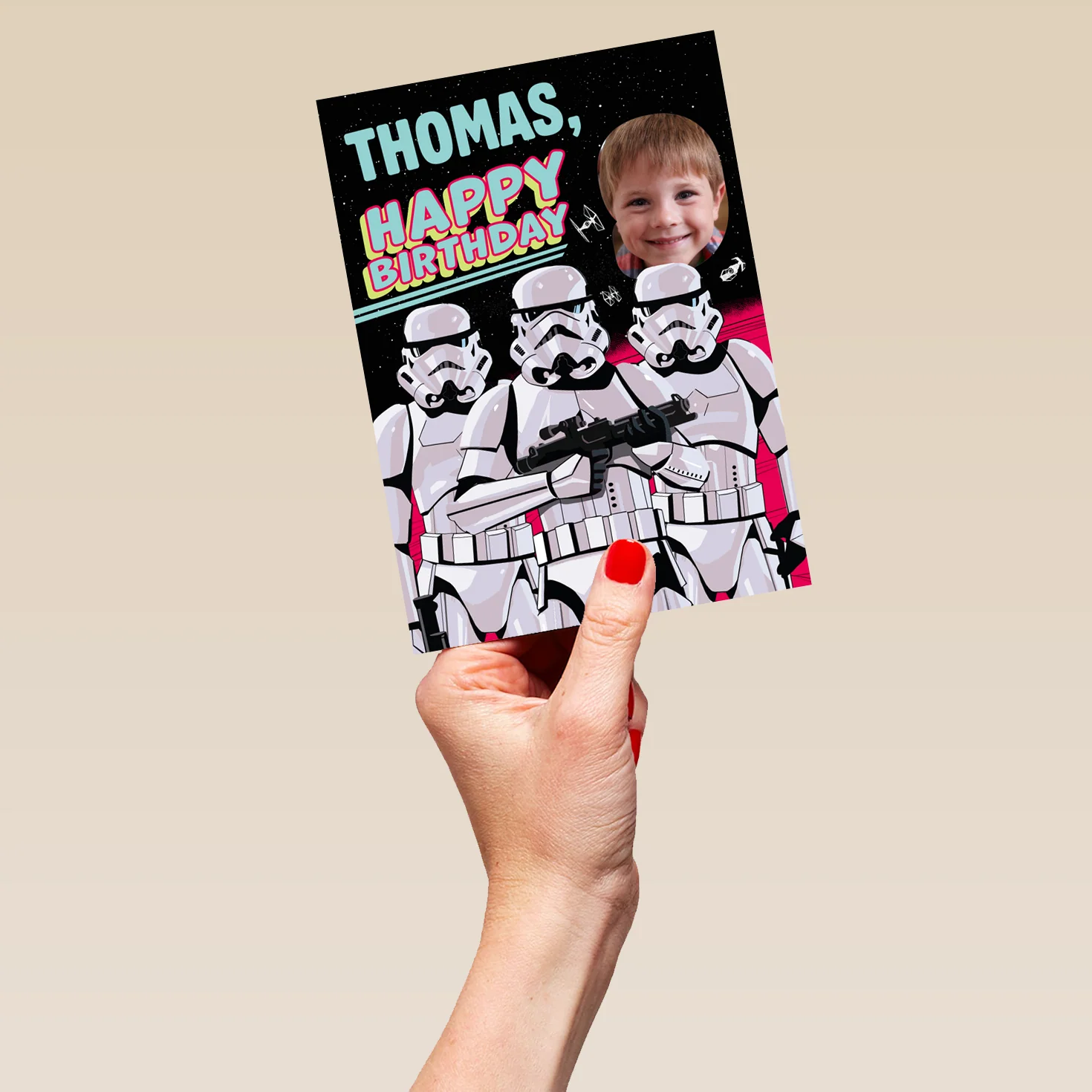 Personalised Star Wars™ Stormtroopers Photo Upload Birthday Card - Image 5