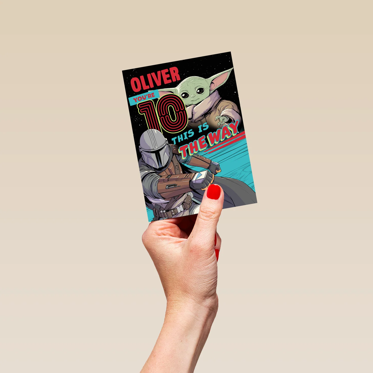 Personalised Star Wars™ The Mandalorian™ 10th Birthday Card - Image 4