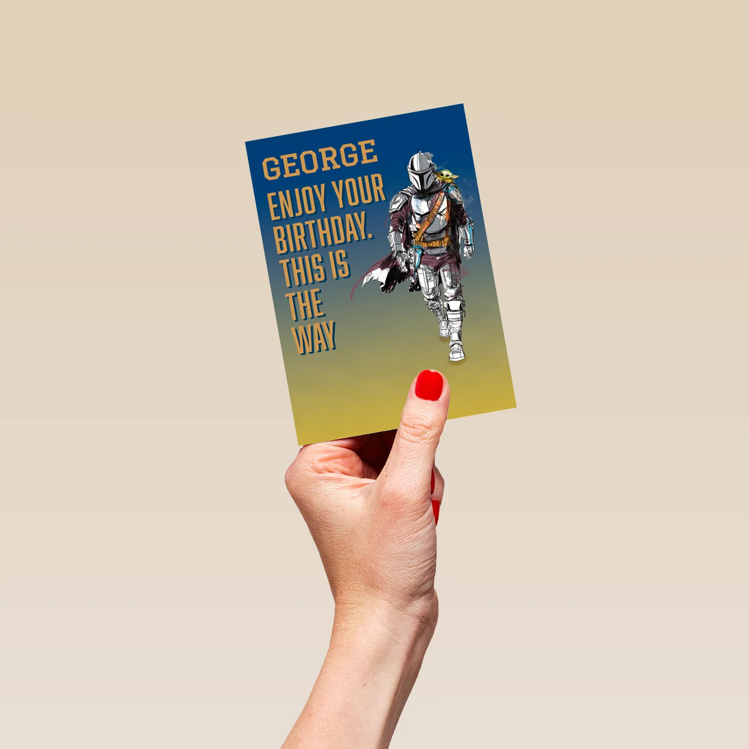 Personalised STAR WARS™️ The Mandalorian™️ Design Birthday Card - Image 4