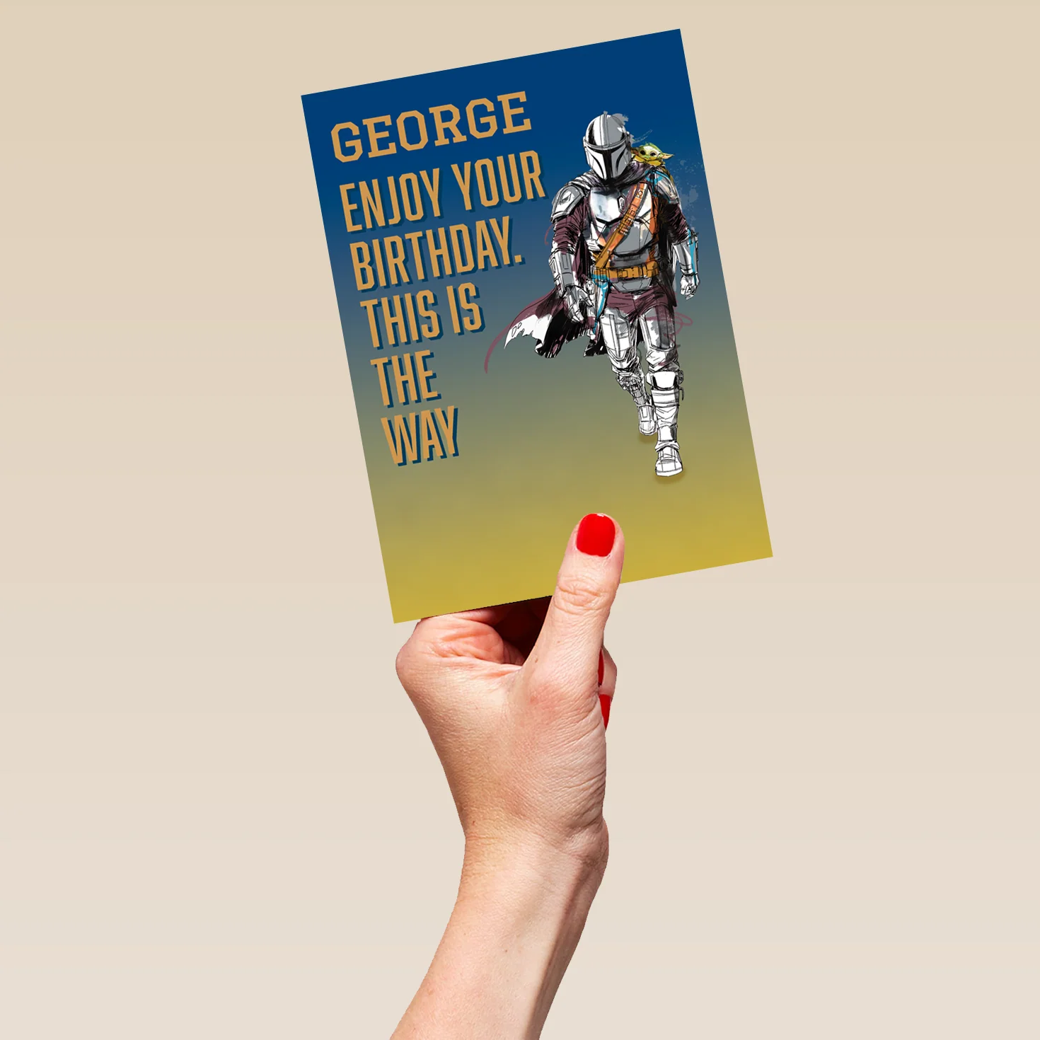 Personalised STAR WARS™️ The Mandalorian™️ Design Birthday Card - Image 5