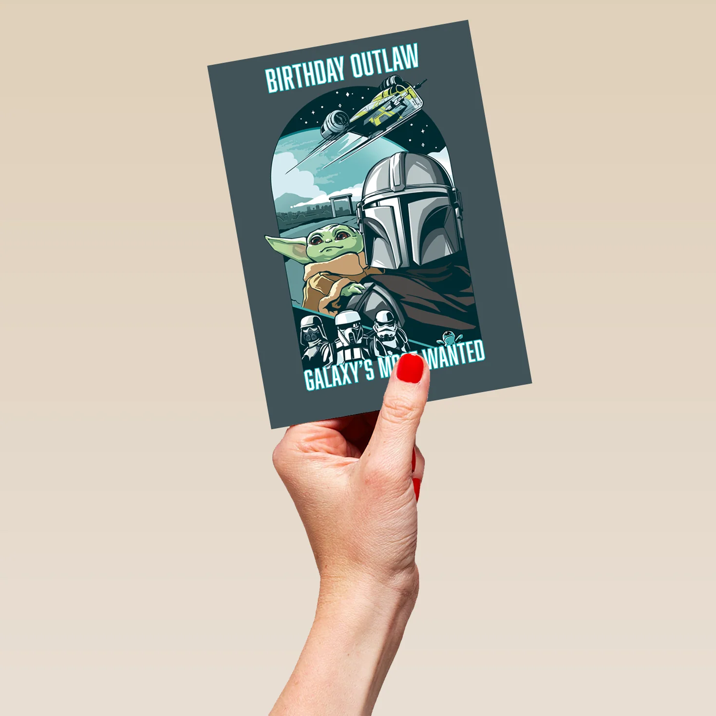 Personalised STAR WARS™️ The Mandalorian™️ 'Galaxy's Most Wanted' Birthday Card - Image 5