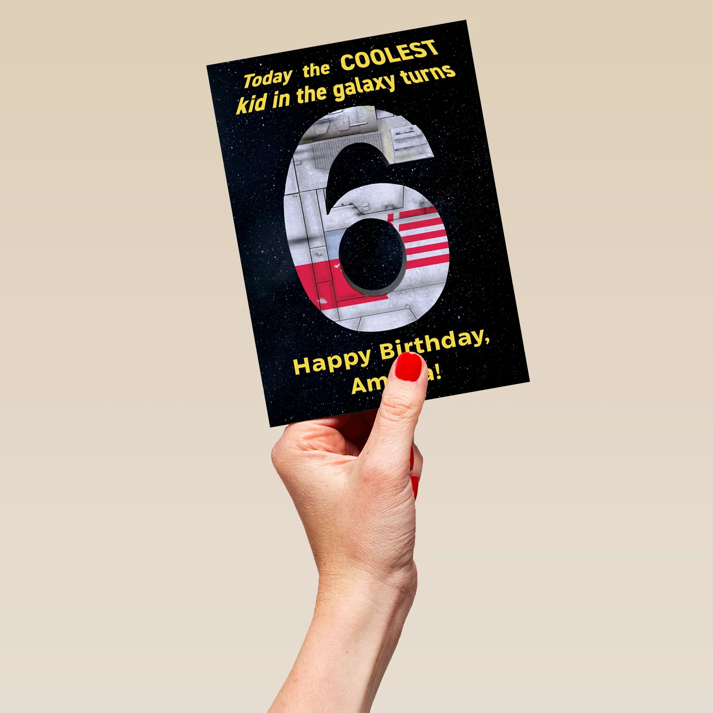 Personalised Star Wars™ X-Wing Fighter 6th Birthday Card - Image 5