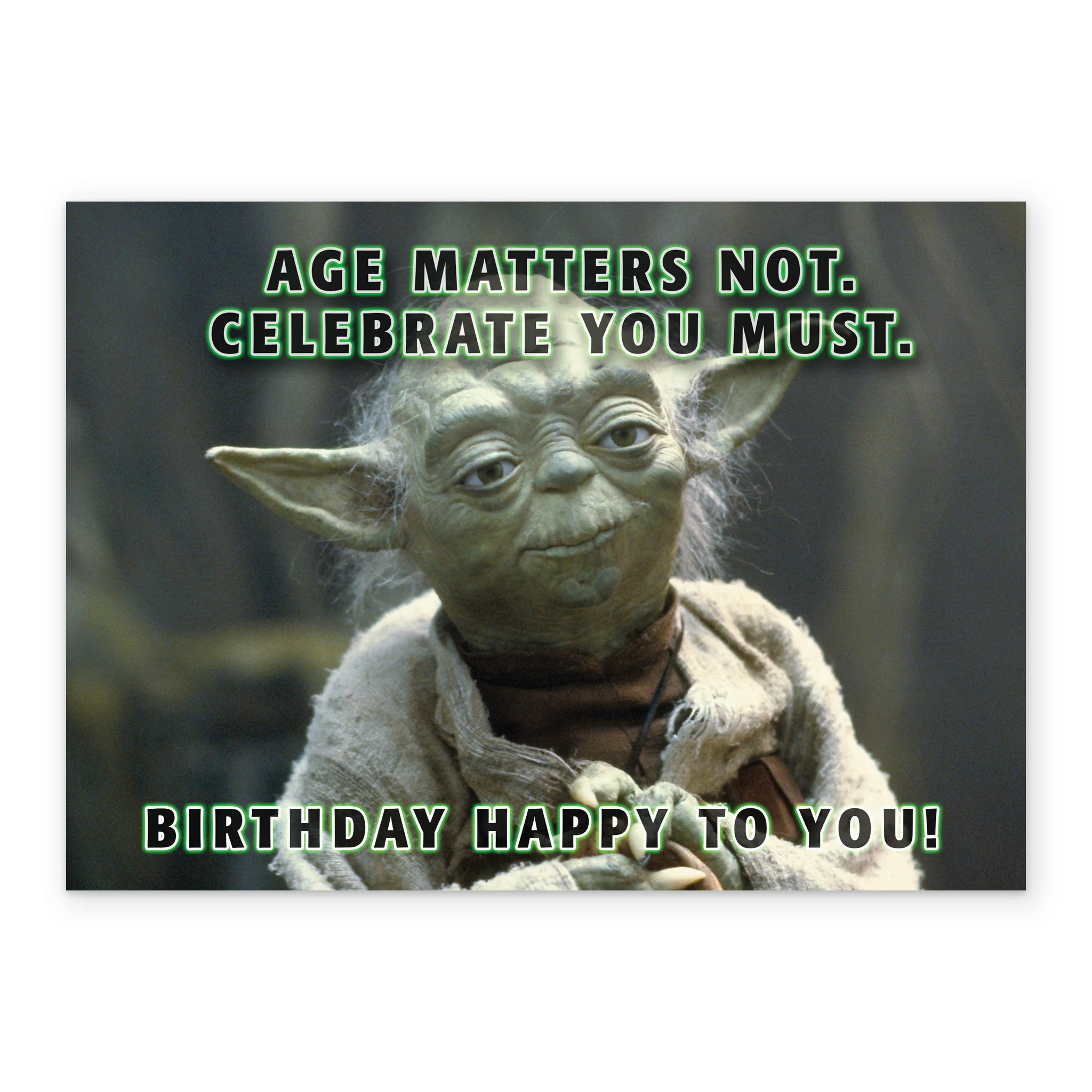 Personalised Star Wars™ Yoda Celebrate You Must Birthday Card - Image 2