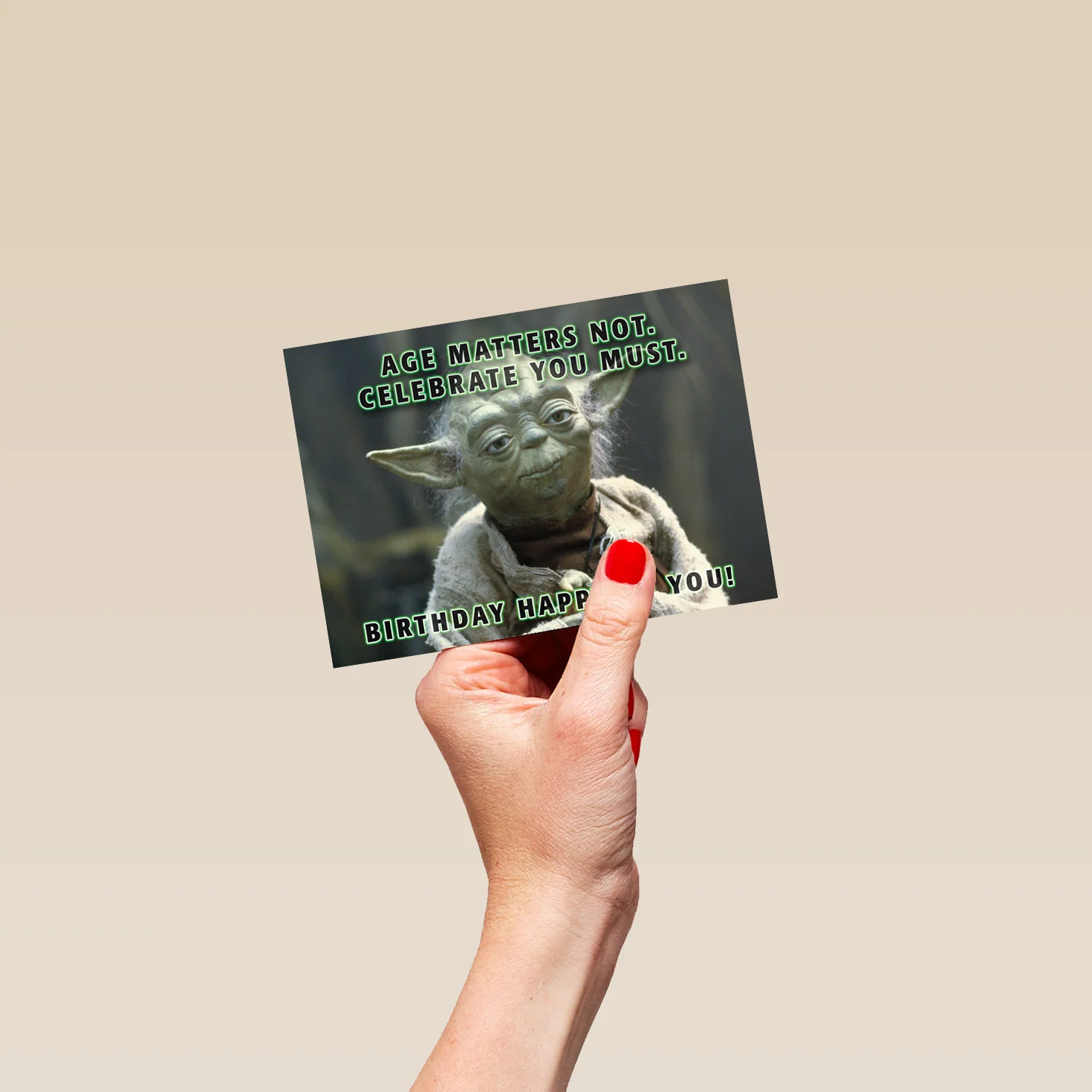 Personalised Star Wars™ Yoda Celebrate You Must Birthday Card - Image 4