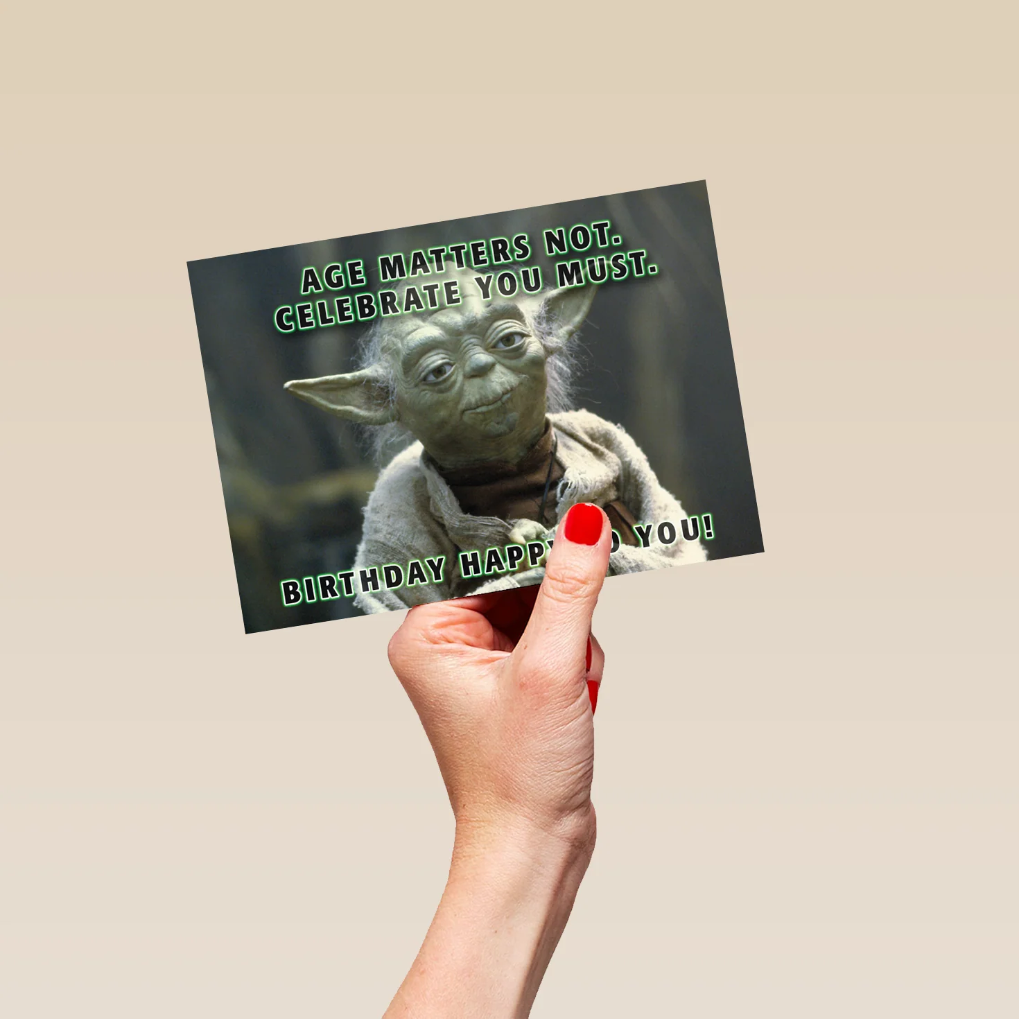 Personalised Star Wars™ Yoda Celebrate You Must Birthday Card - Image 5