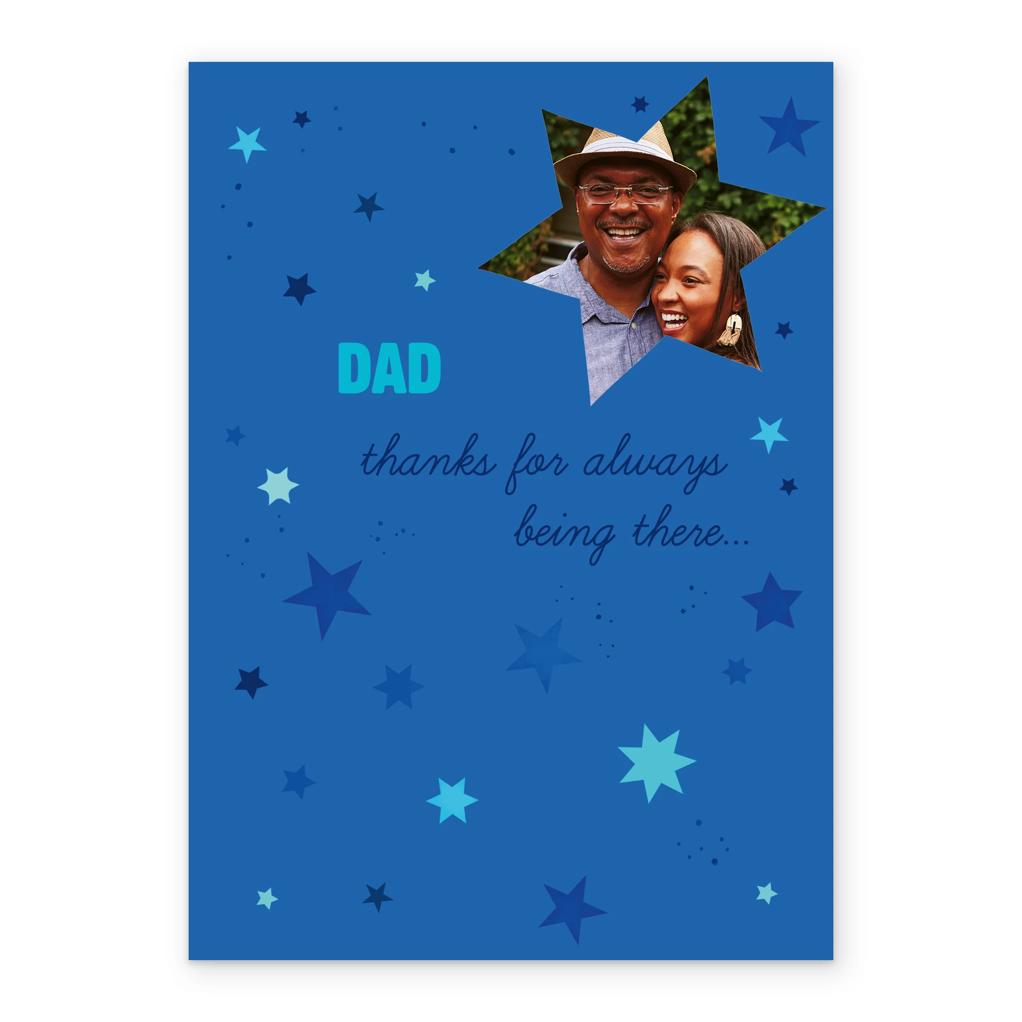 Personalised Stars Always Being There Mother's Day Photo Upload Card For Dad - Image 2