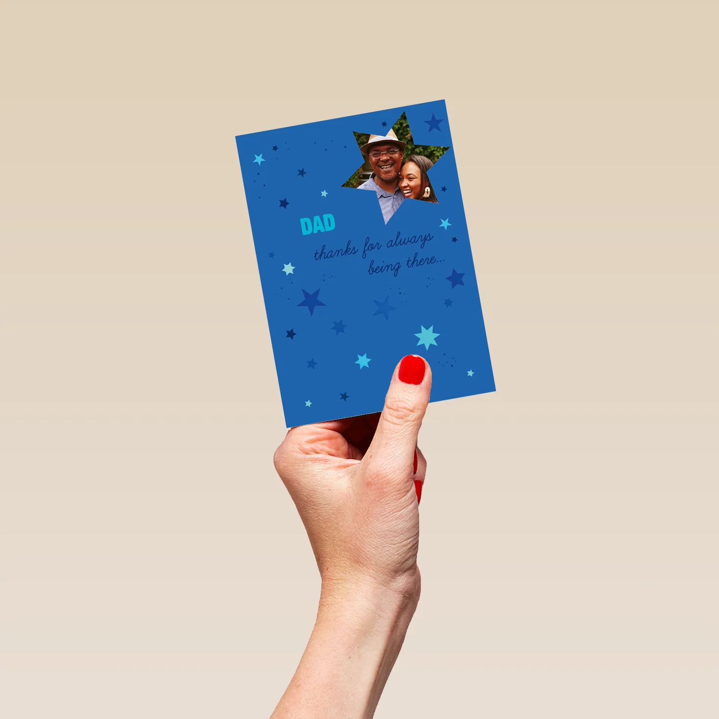 Personalised Stars Always Being There Mother's Day Photo Upload Card For Dad - Image 4