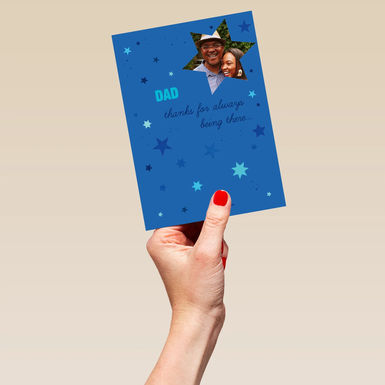 Personalised Stars Always Being There Mother's Day Photo Upload Card For Dad - Image 5