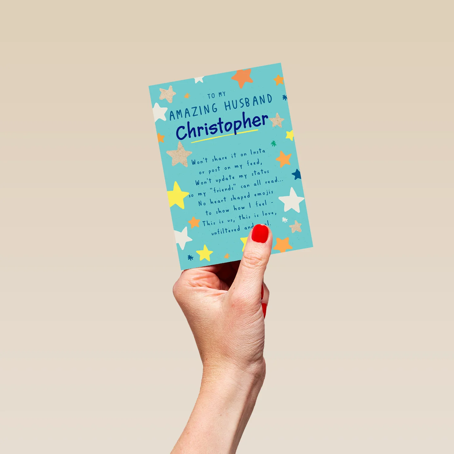 Personalised Stars Amazing Husband Card - Image 4