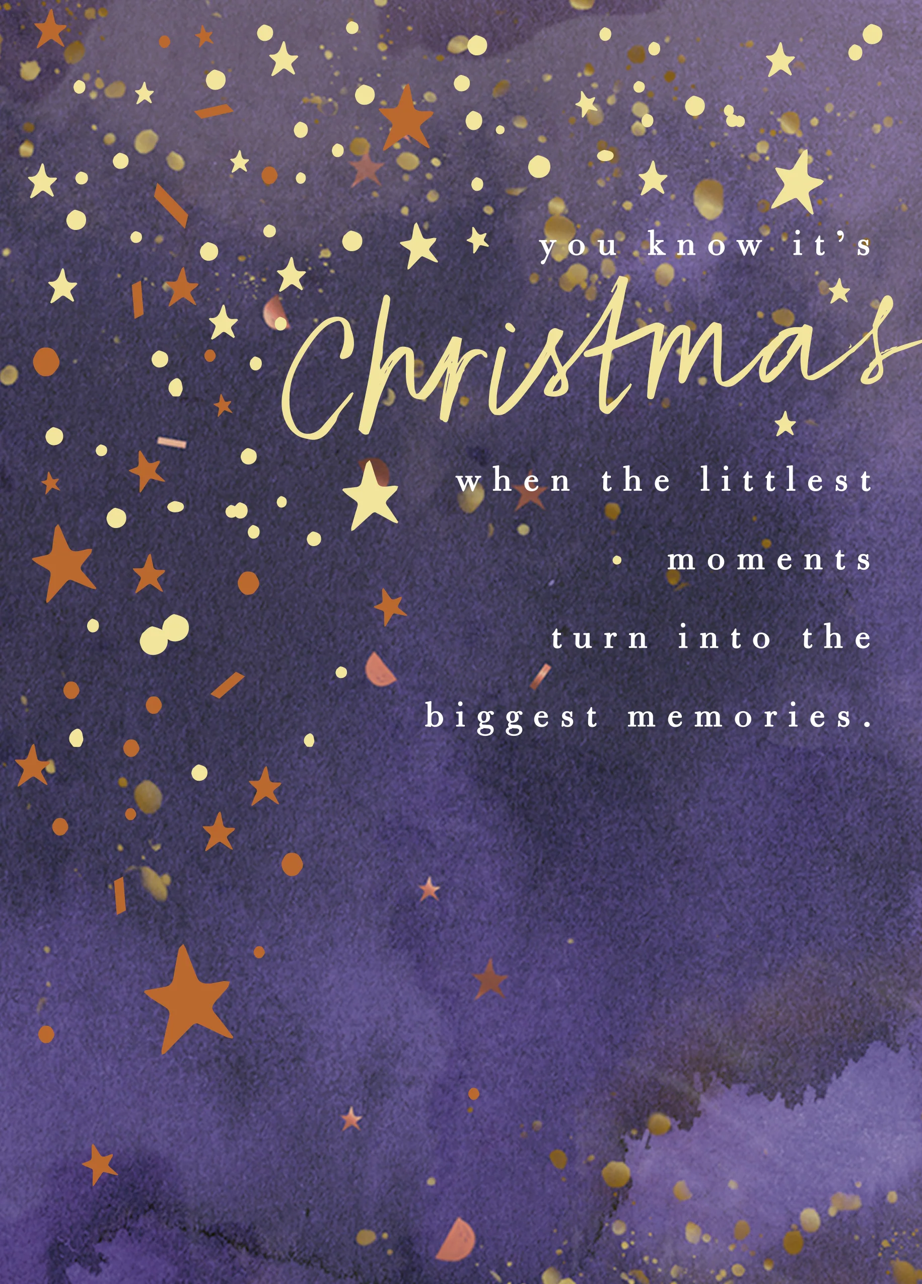 Personalised Stars & Confetti Christmas Card