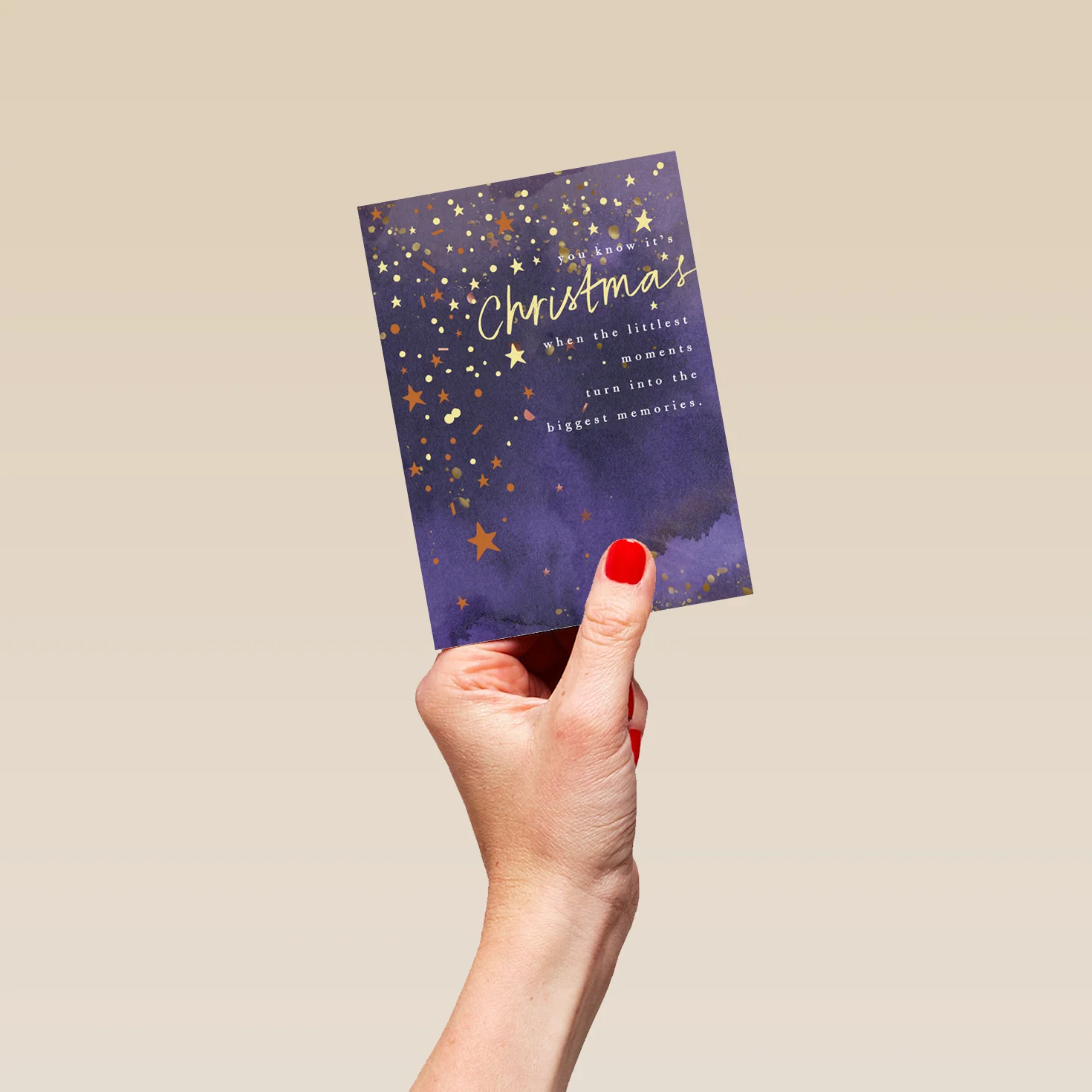 Personalised Stars & Confetti Christmas Card - Image 4