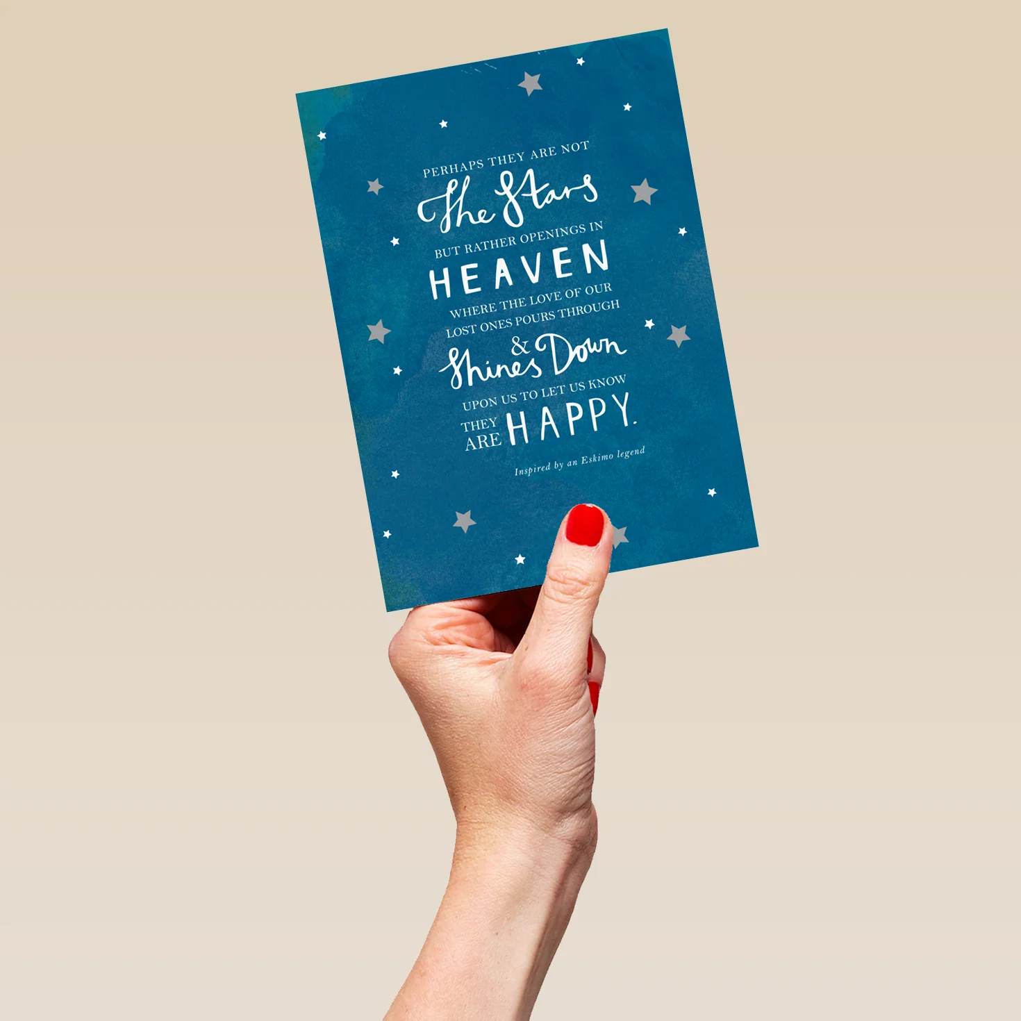 Personalised Stars in Heaven Sympathy Card - Image 5