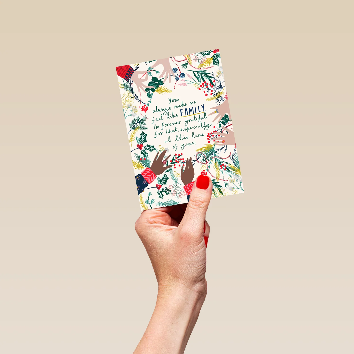 Personalised State Of Kind Family Together Christmas Card - Image 4