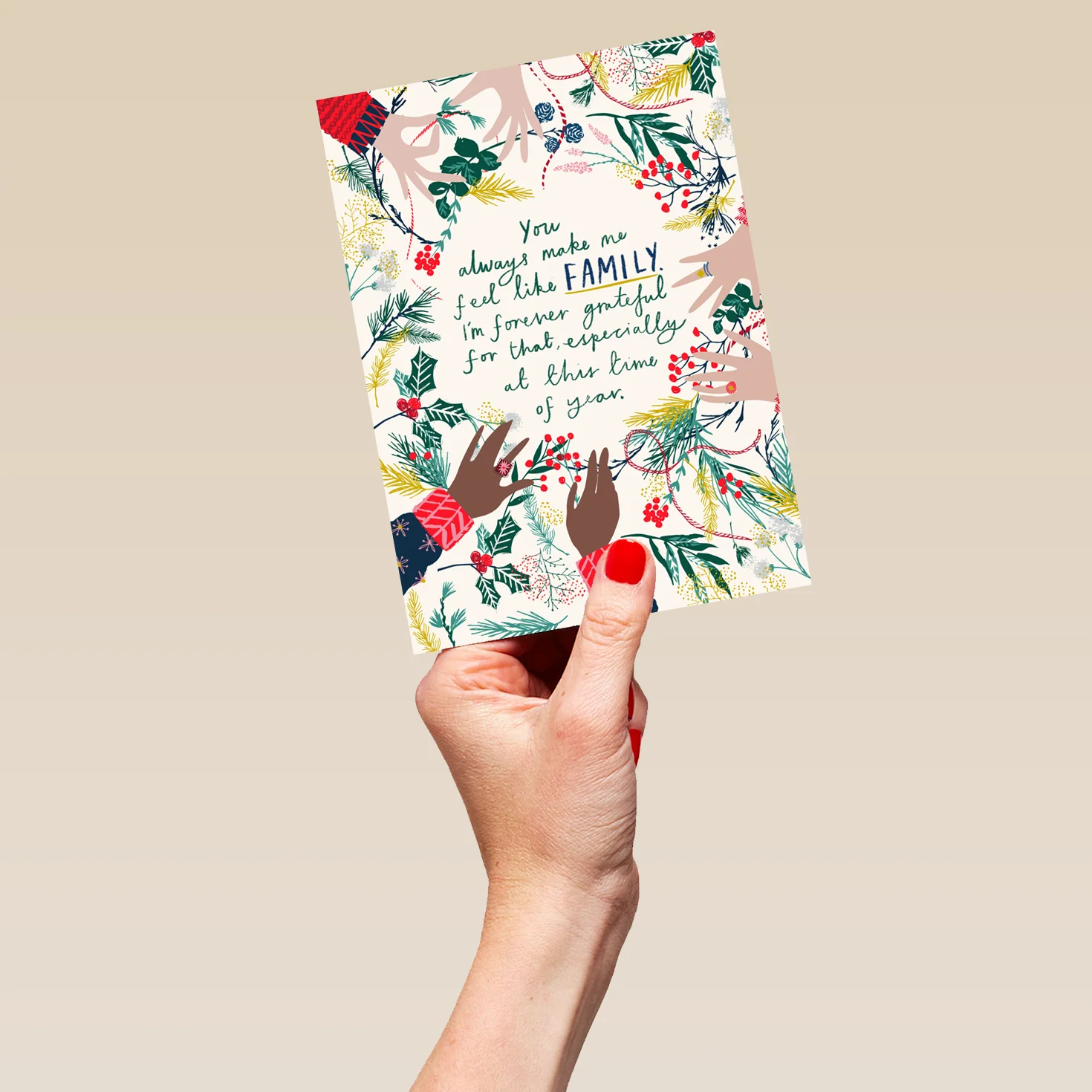 Personalised State Of Kind Family Together Christmas Card - Image 5