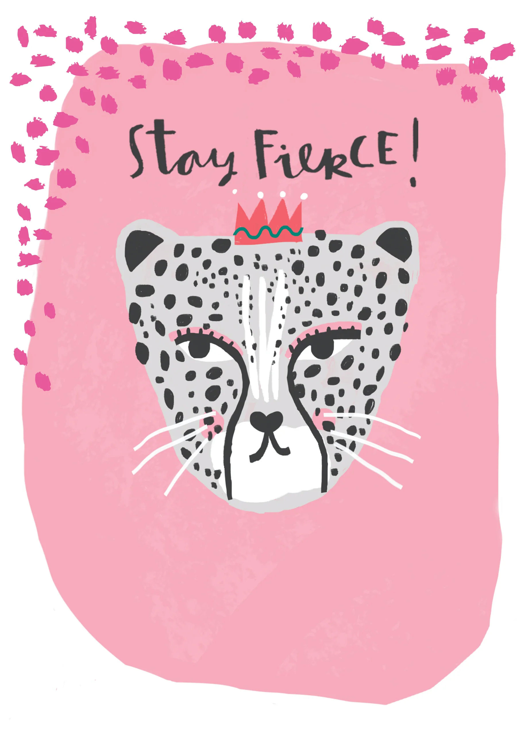 Personalised Stay Fierce Cheetah Birthday Card