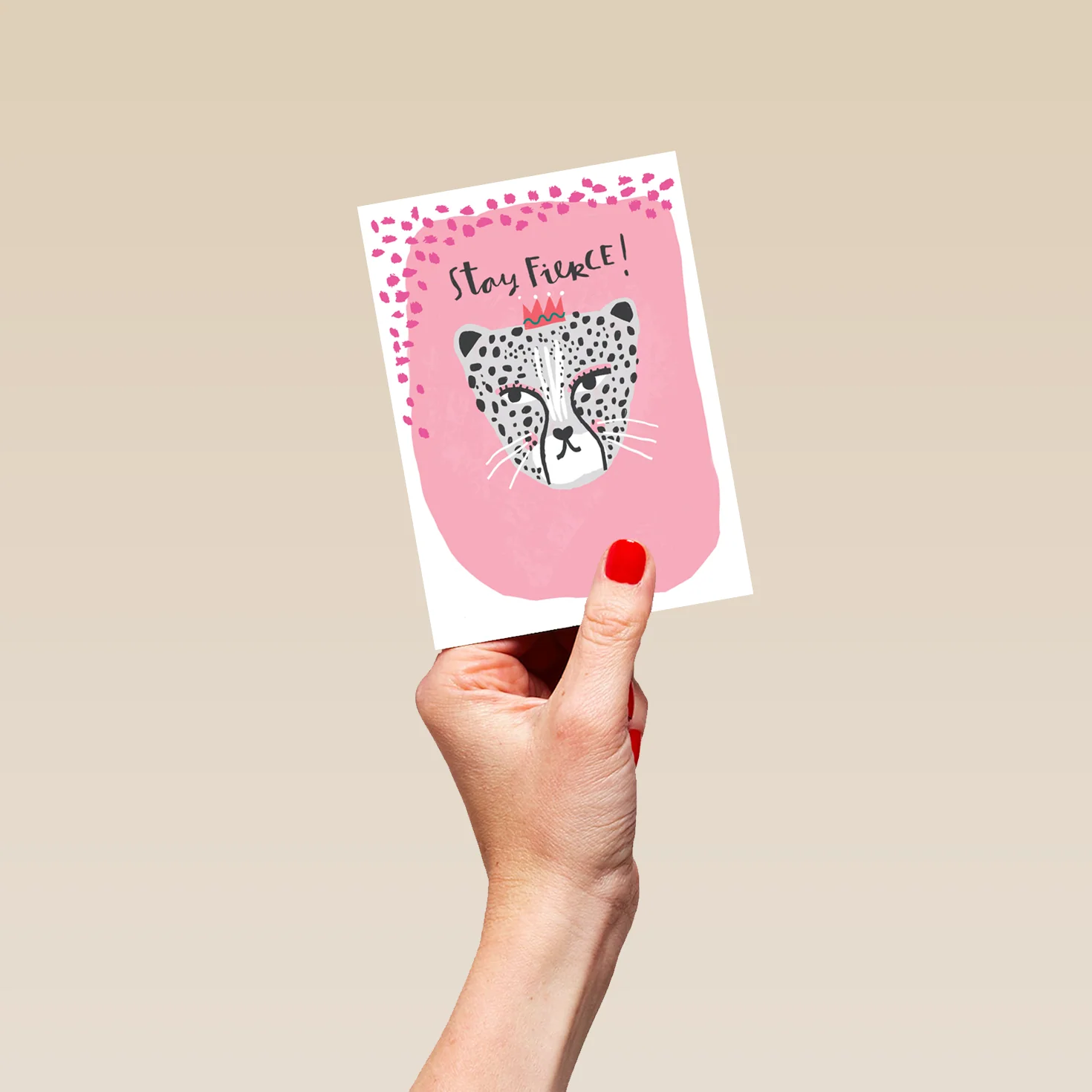 Personalised Stay Fierce Cheetah Birthday Card - Image 4