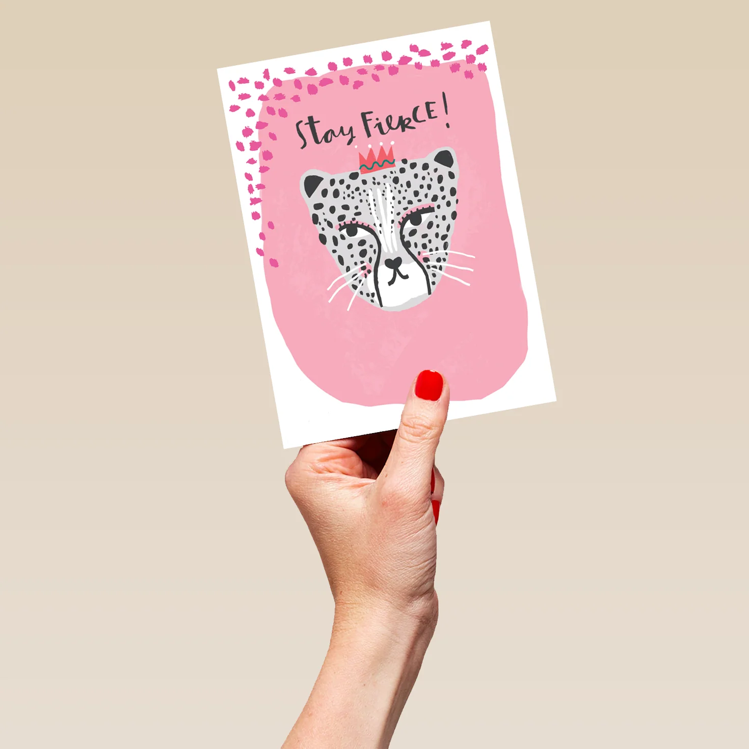 Personalised Stay Fierce Cheetah Birthday Card - Image 5