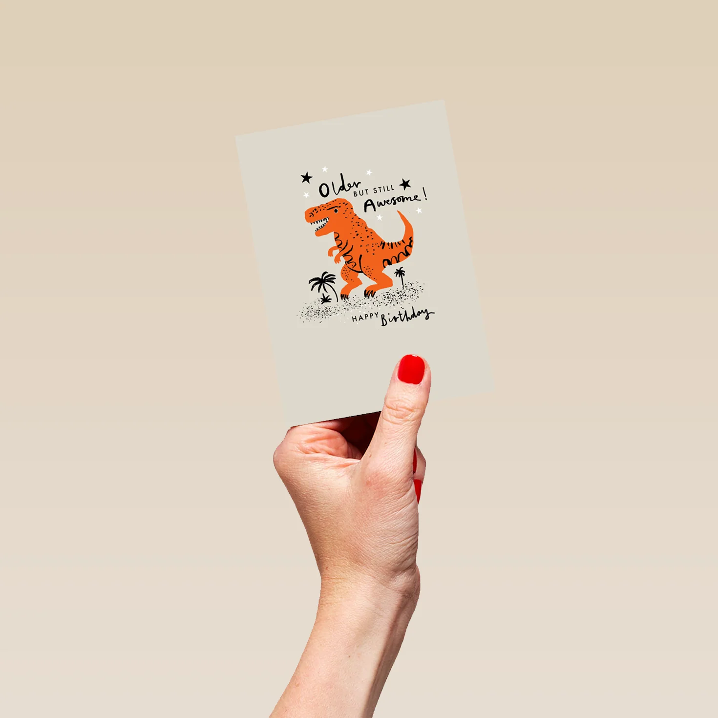 Personalised Still Awesome Illustrated Dinosaur Birthday Card - Image 4
