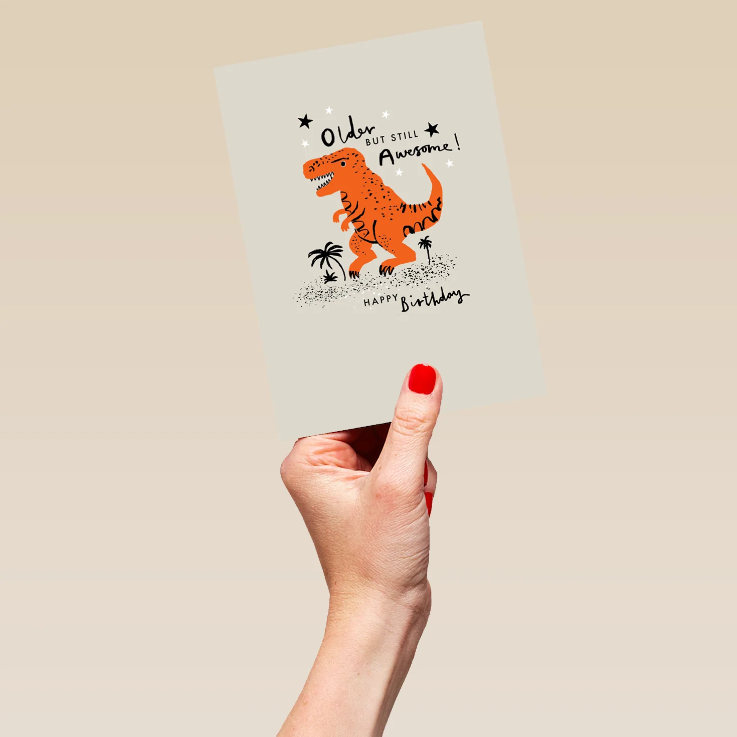 Personalised Still Awesome Illustrated Dinosaur Birthday Card - Image 5