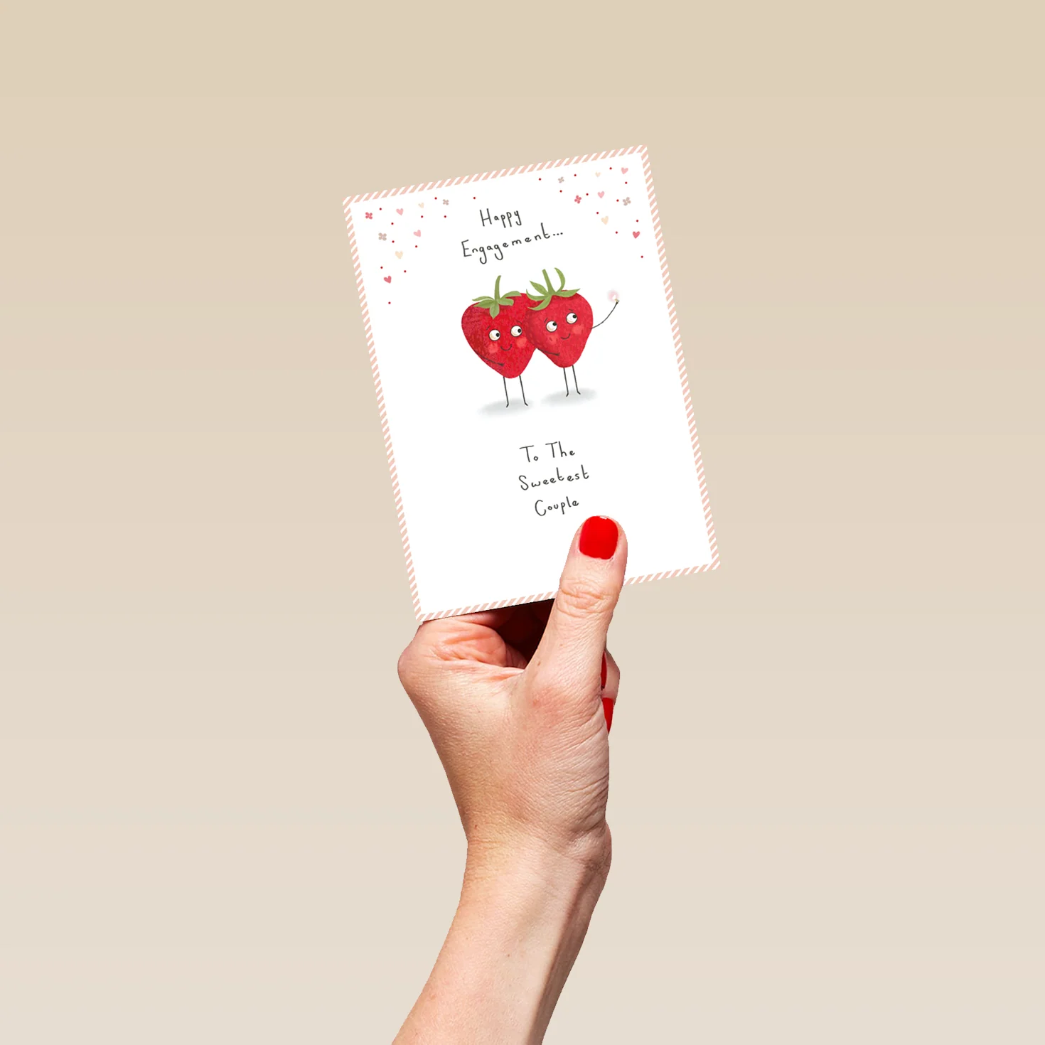 Personalised Strawberries Engagement Card - Image 4