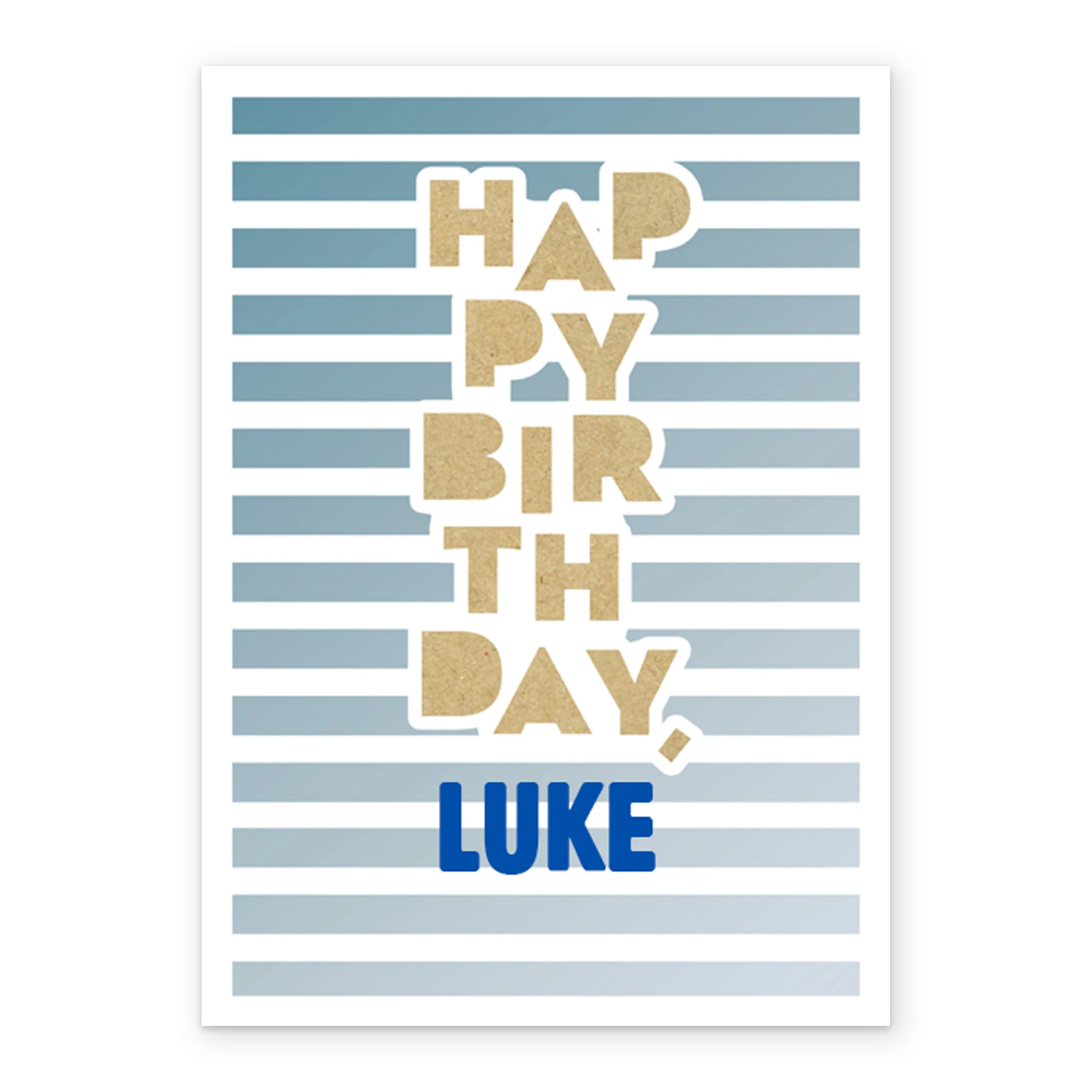 Personalised Striped Husband Birthday Card - Image 2