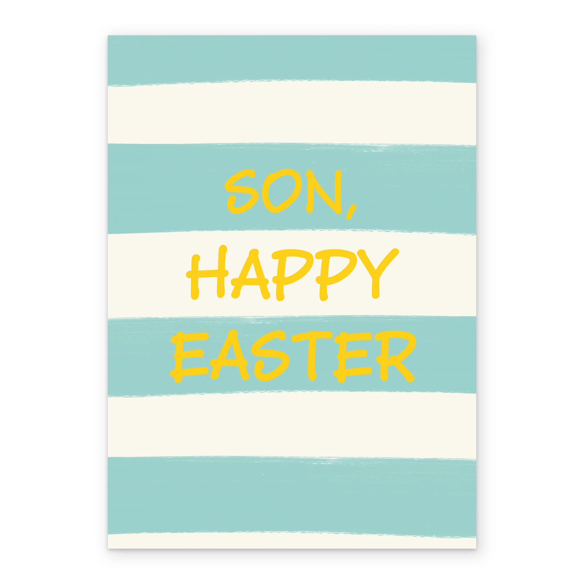 Personalised Striped Pattern Easter Card for Son - Image 2