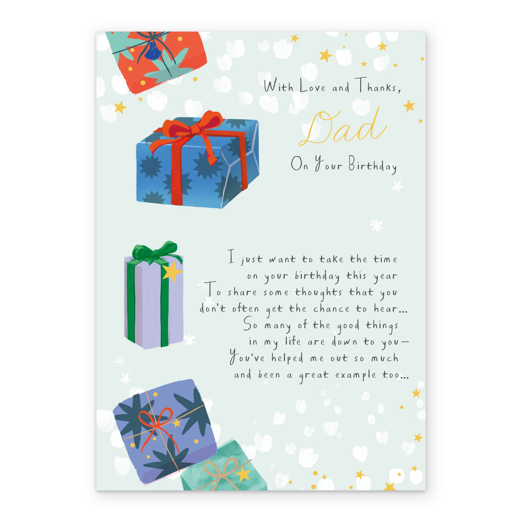 Personalised Sugared Almonds Birthday Card for Dad - Gift Boxes Design - Image 2