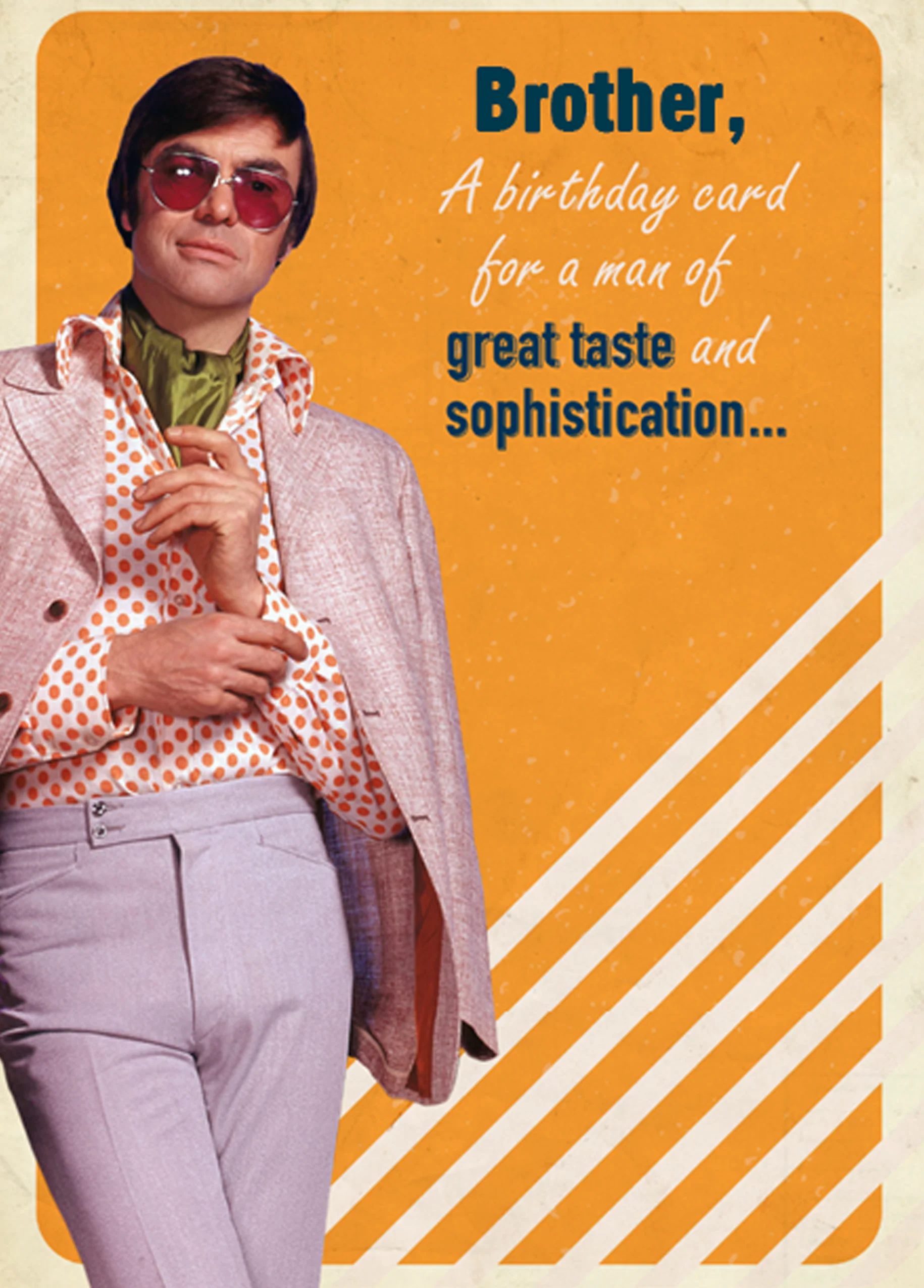 Personalised Suit & Sunglasses Brother Birthday Card