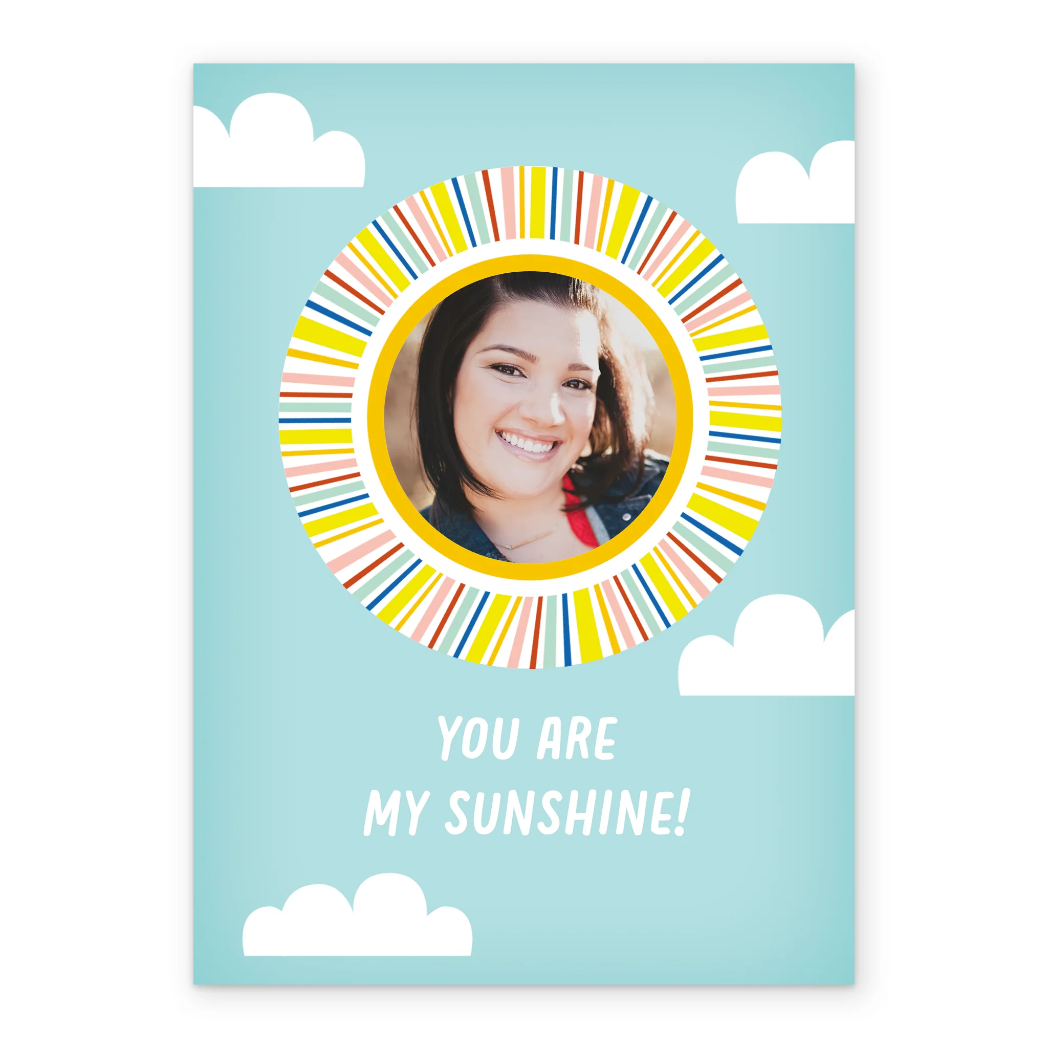 Personalised Sunshine & Clouds Photo Upload Mother's Day Card - Image 2