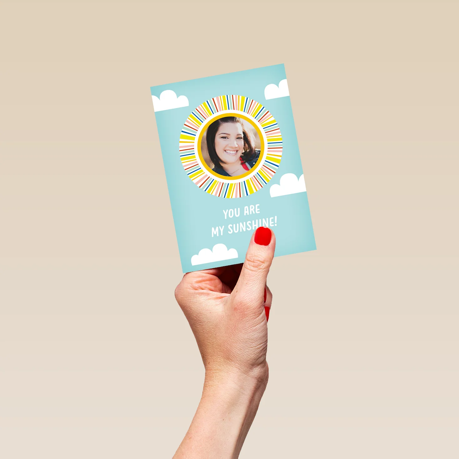 Personalised Sunshine & Clouds Photo Upload Mother's Day Card - Image 4