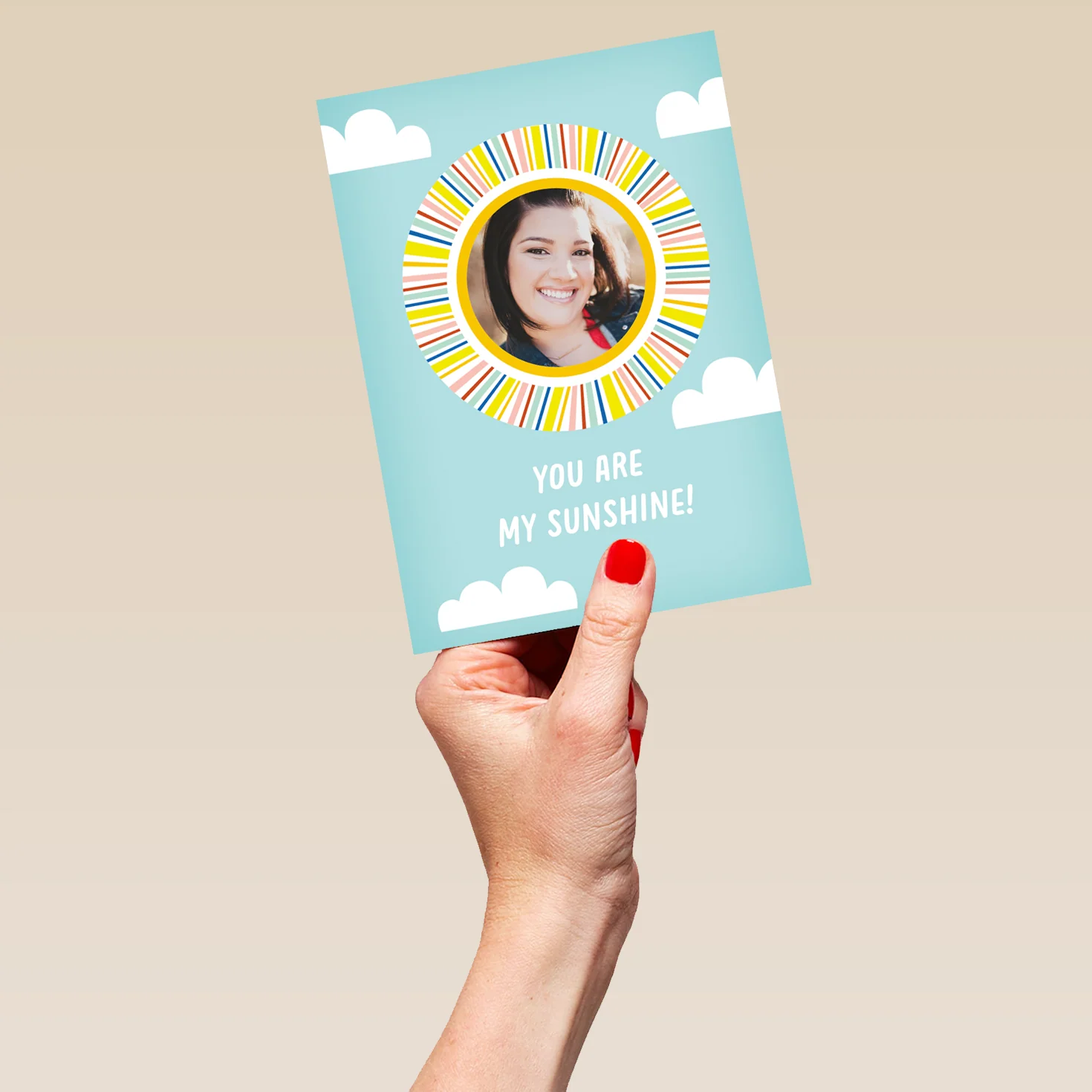Personalised Sunshine & Clouds Photo Upload Mother's Day Card - Image 5