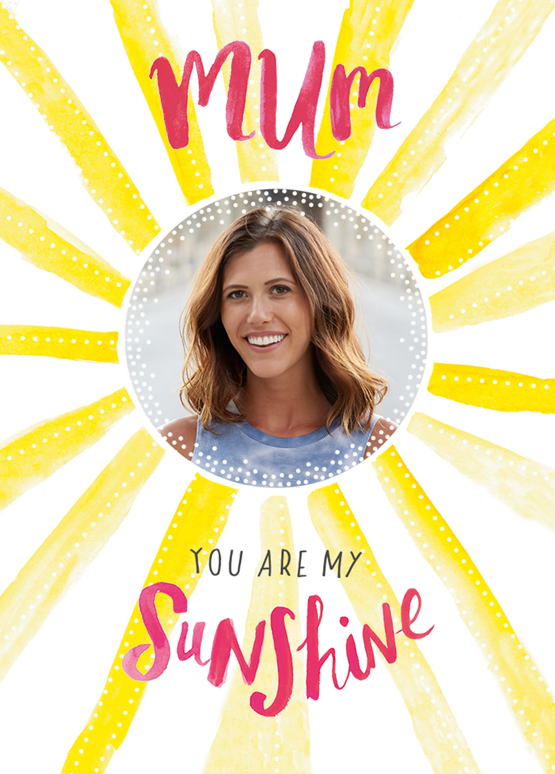 Personalised Sunshine Design For Mum Photo Card
